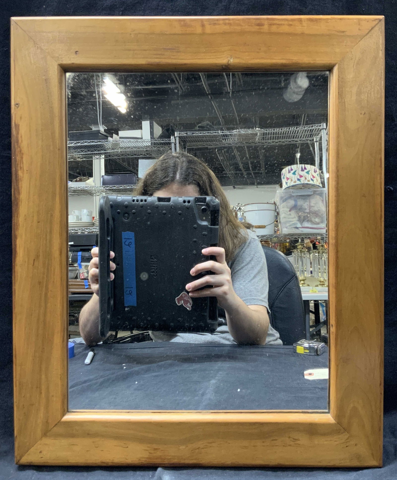 Vintage Pine Wall Mirror (1 of 6)