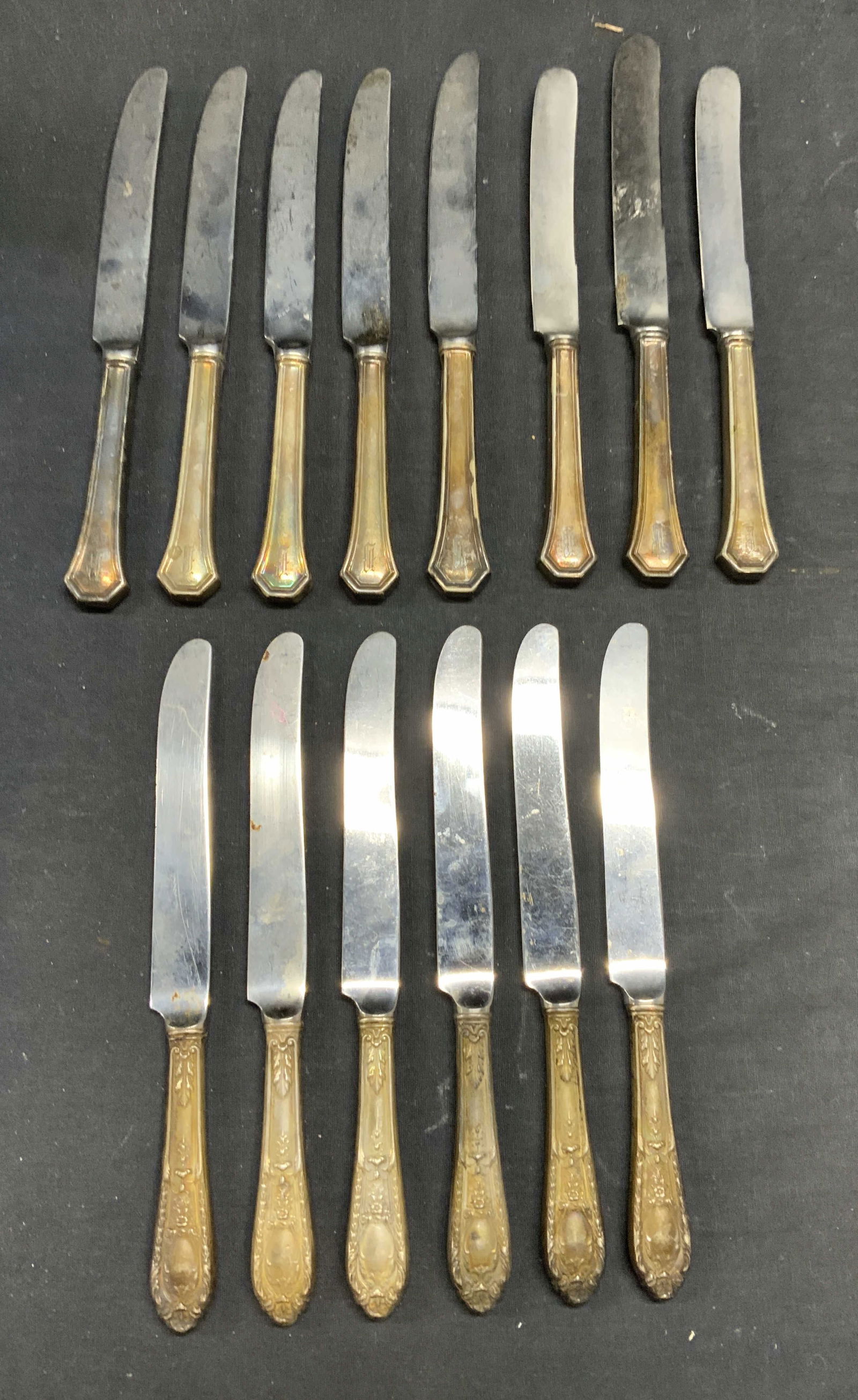Lot 14 Reed & Barton Silver Plated Knives + (1 of 7)