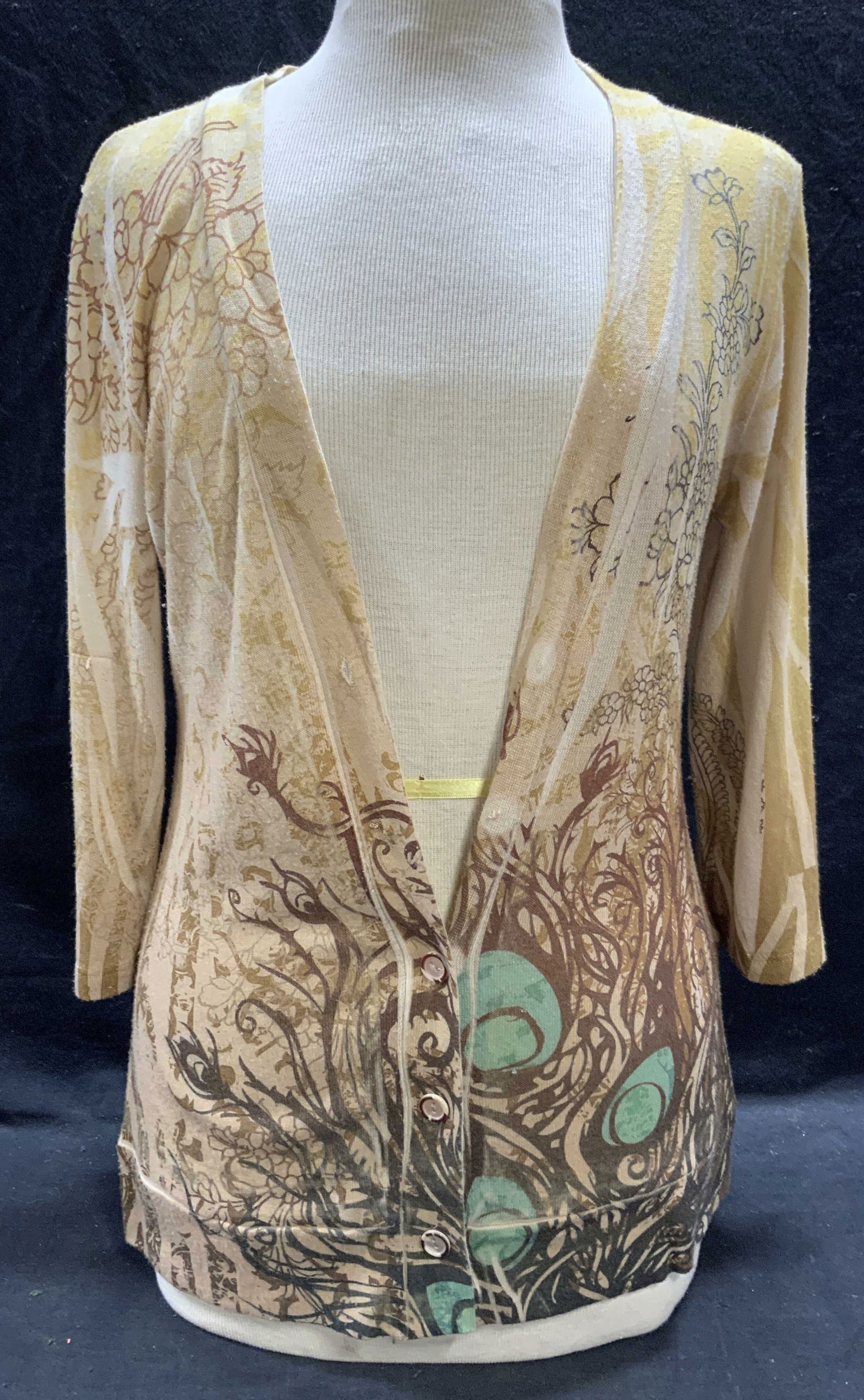 Suki Jones Yellow Floral Print Cardigan (1 of 7)