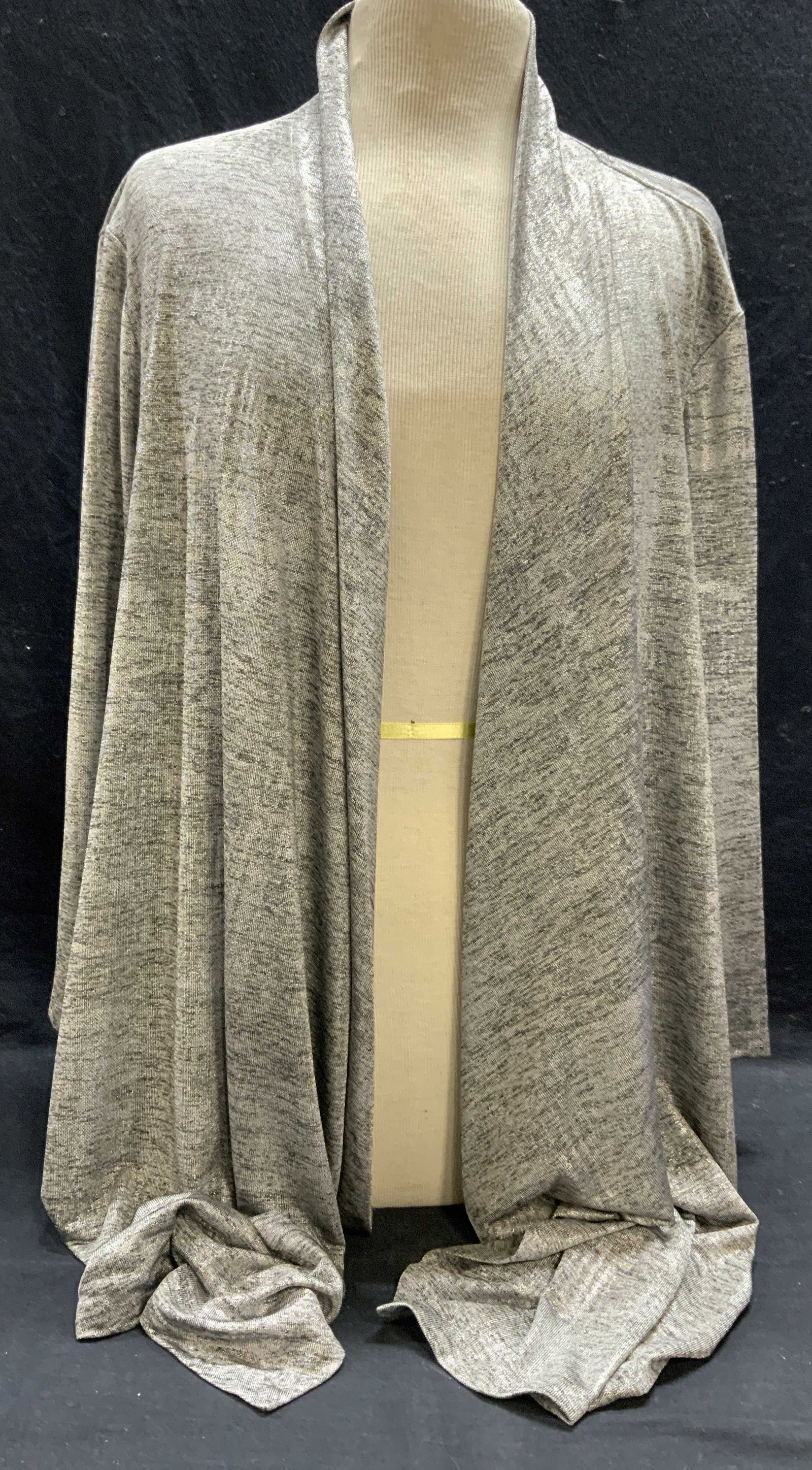 Calvin Klein Metallic Silver Open Cardigan (1 of 6)
