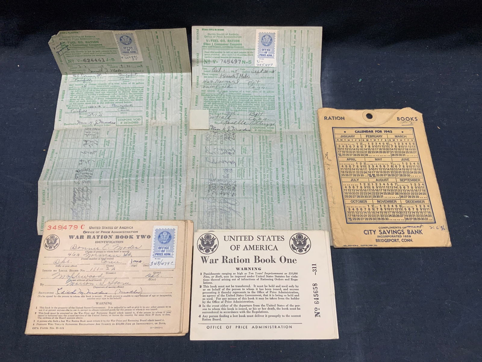 1943 WWII War Ration Books (1 of 8)