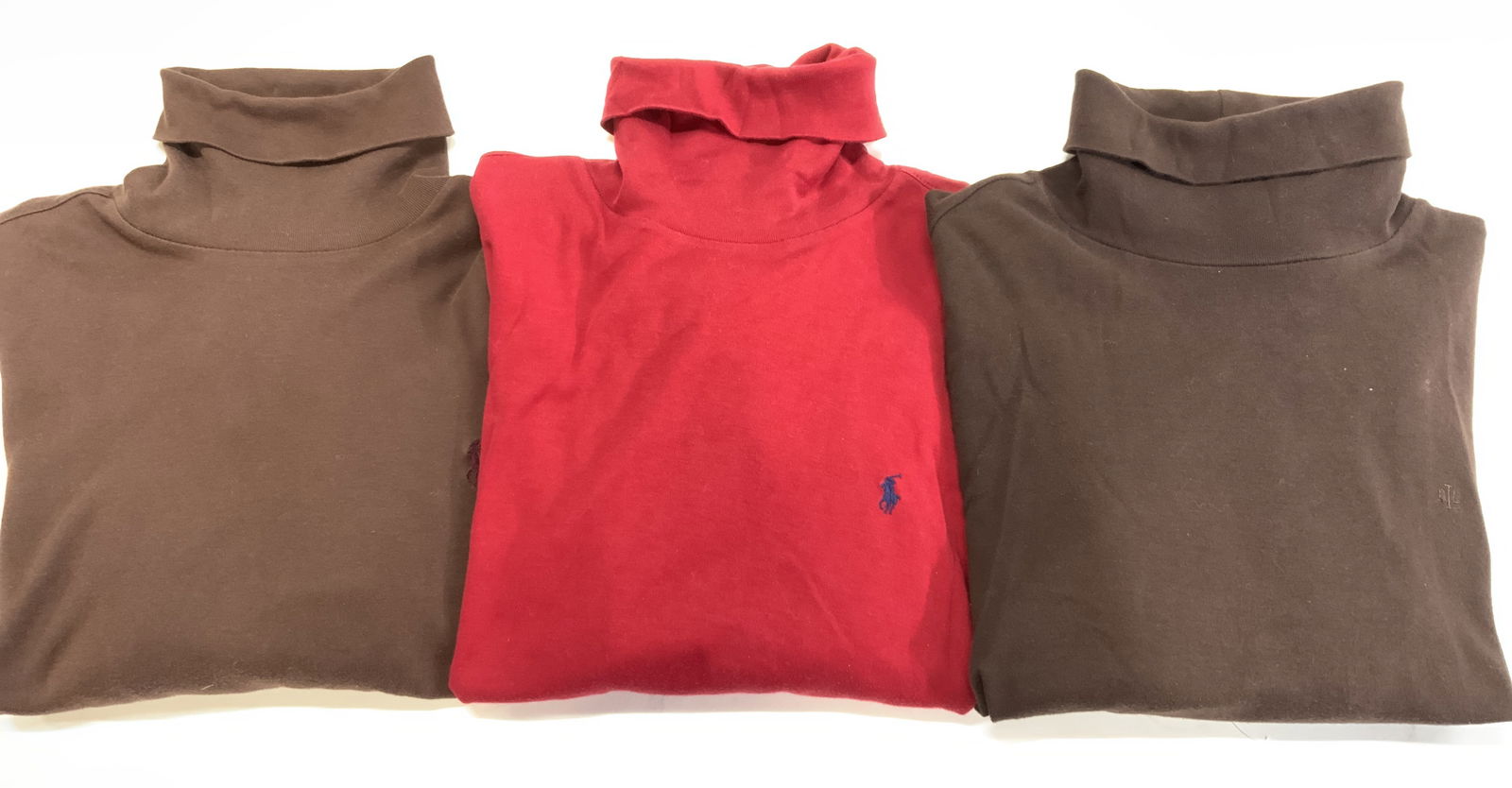 3 Ralph Lauren Cotton Knit Turtleneck Shirts (1 of 8)