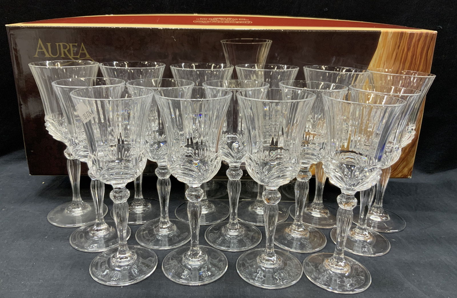 Set15 Aurea Royal Crystal Rock Stemware Italy, Box (1 of 9)