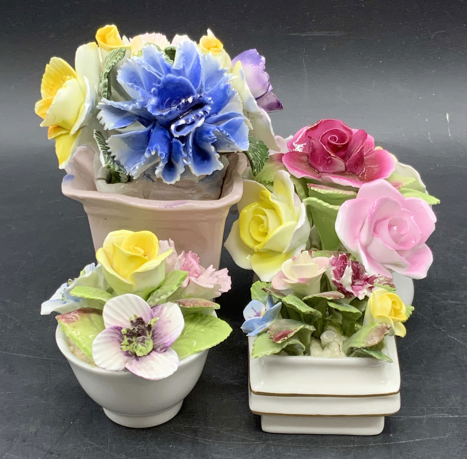 Lot 4 Vintage Porcelain Flower Bouquet Figurals (1 of 11)