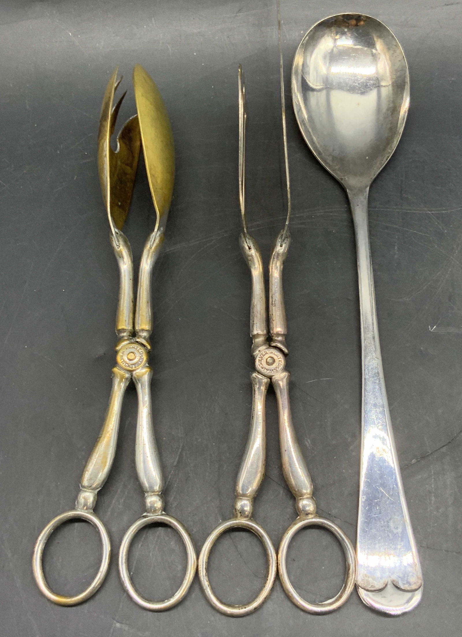 3 Vintage Silver Plate Serving Utensils, Italy + (1 of 8)