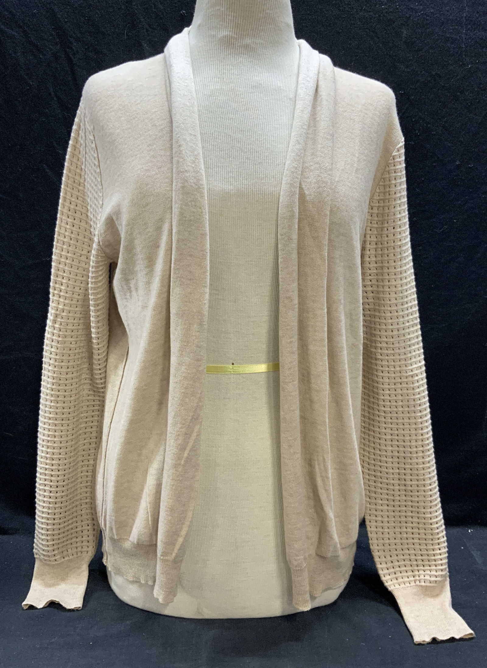 Joan Vass Tan Cotton Wool Cardigan (1 of 7)