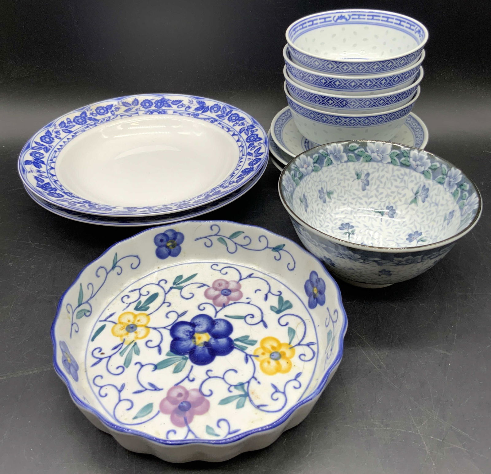 Lot 11 Blue & White Tableware, Asian Porcelain + (1 of 13)