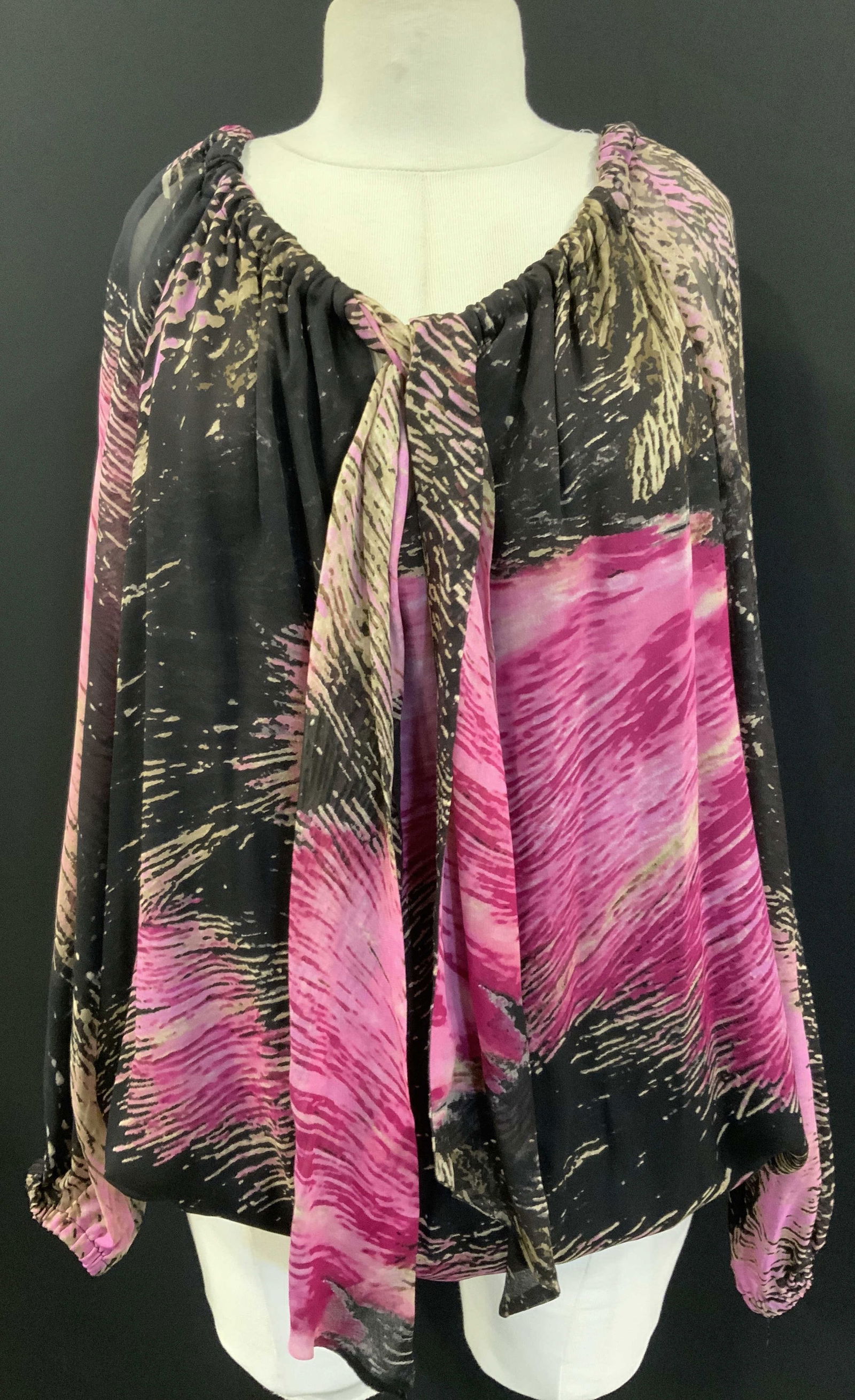 Diane Von Furstenberg Silk Long Sleeve Blouse (1 of 9)