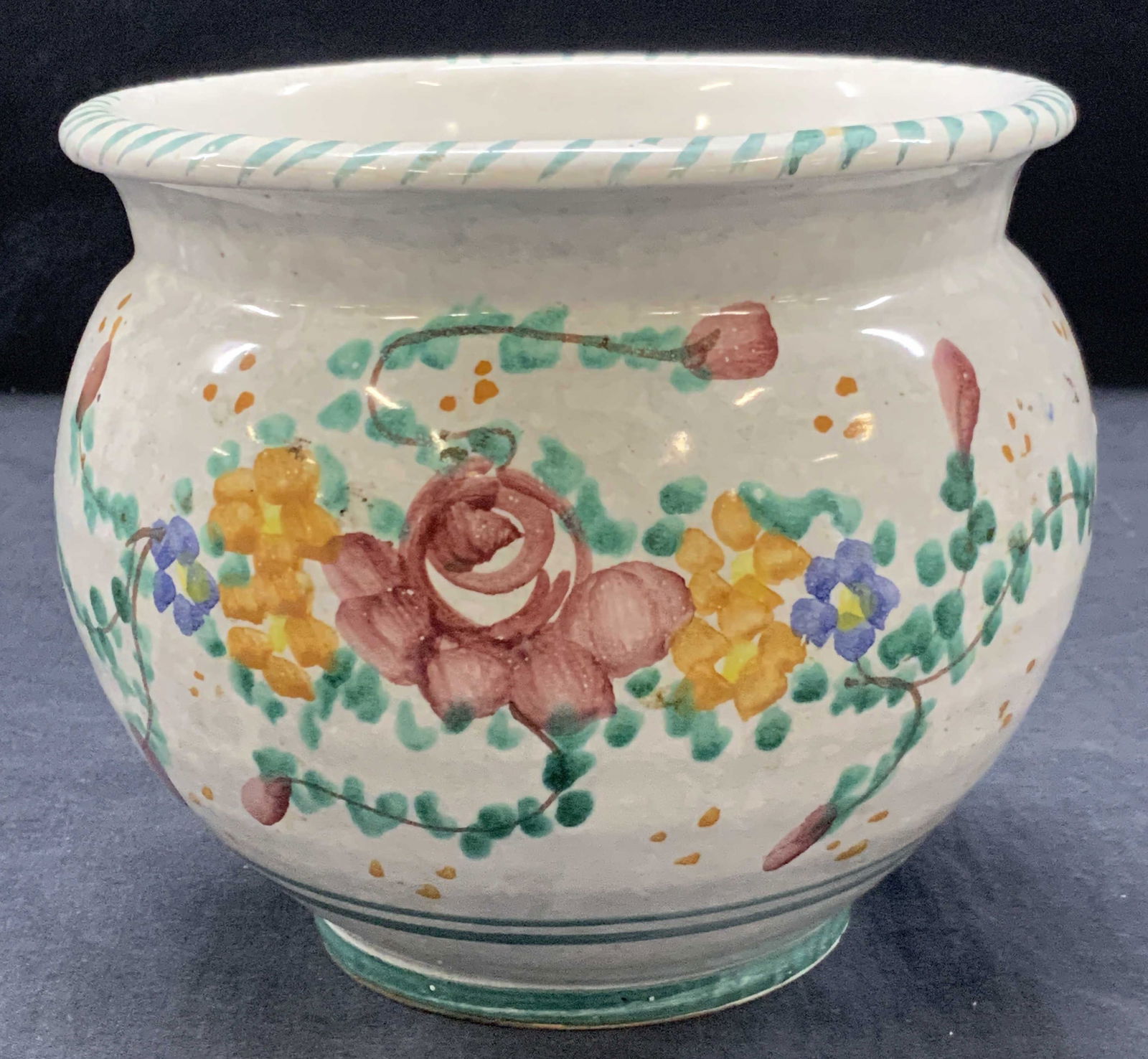 Buomo Hand Painted Ceramic Planter, Italy (1 of 6)