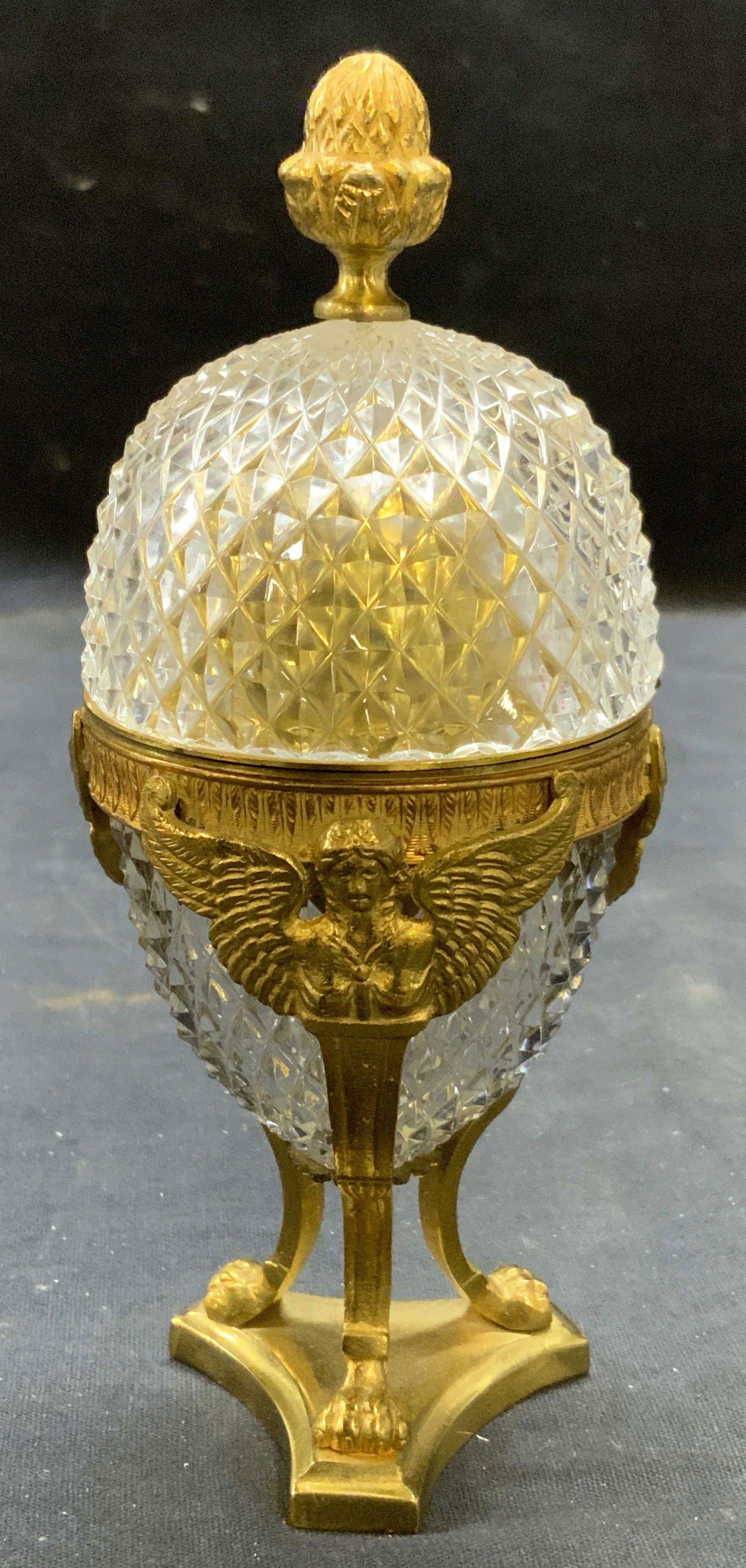 Vintage Gilt Cut Crystal Table Lighter (1 of 6)