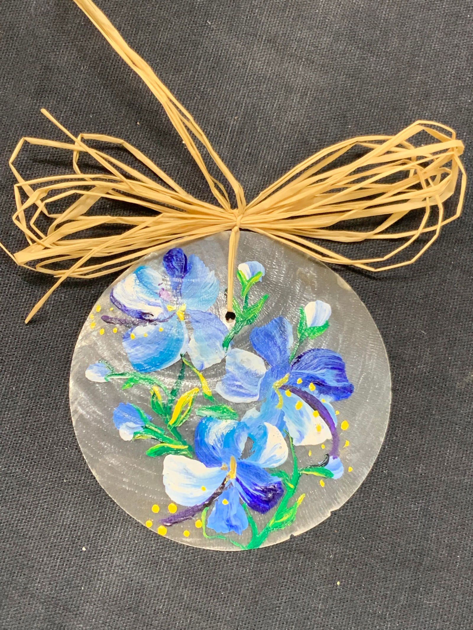 Hand Painted Floral Shell Ornament (1 of 6)
