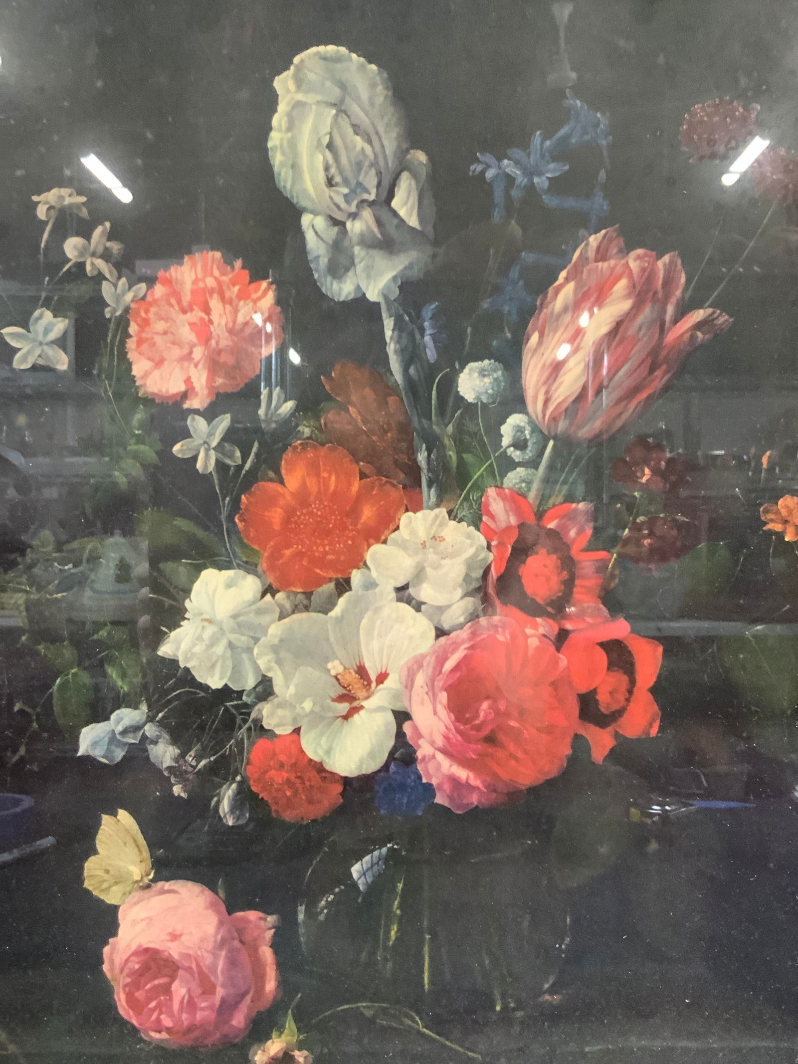 Floral Still Life Lithograph, Framed (1 of 6)