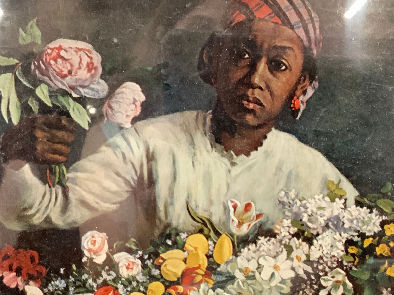 Frederic Bazille Girl W Peonies Litho (1 of 8)