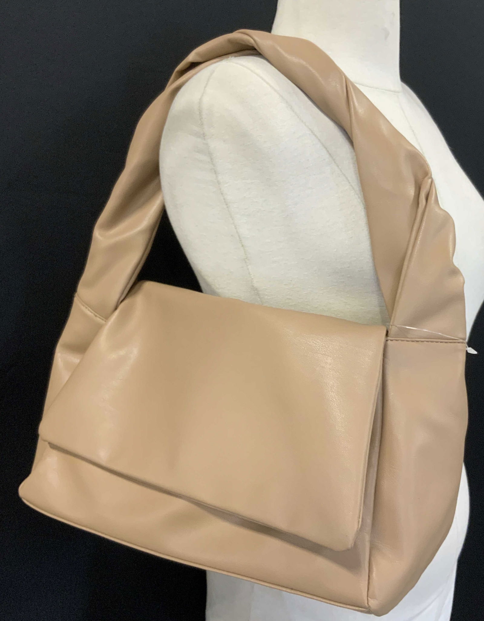 Taupe Faux Leather Handbag NWT (1 of 8)