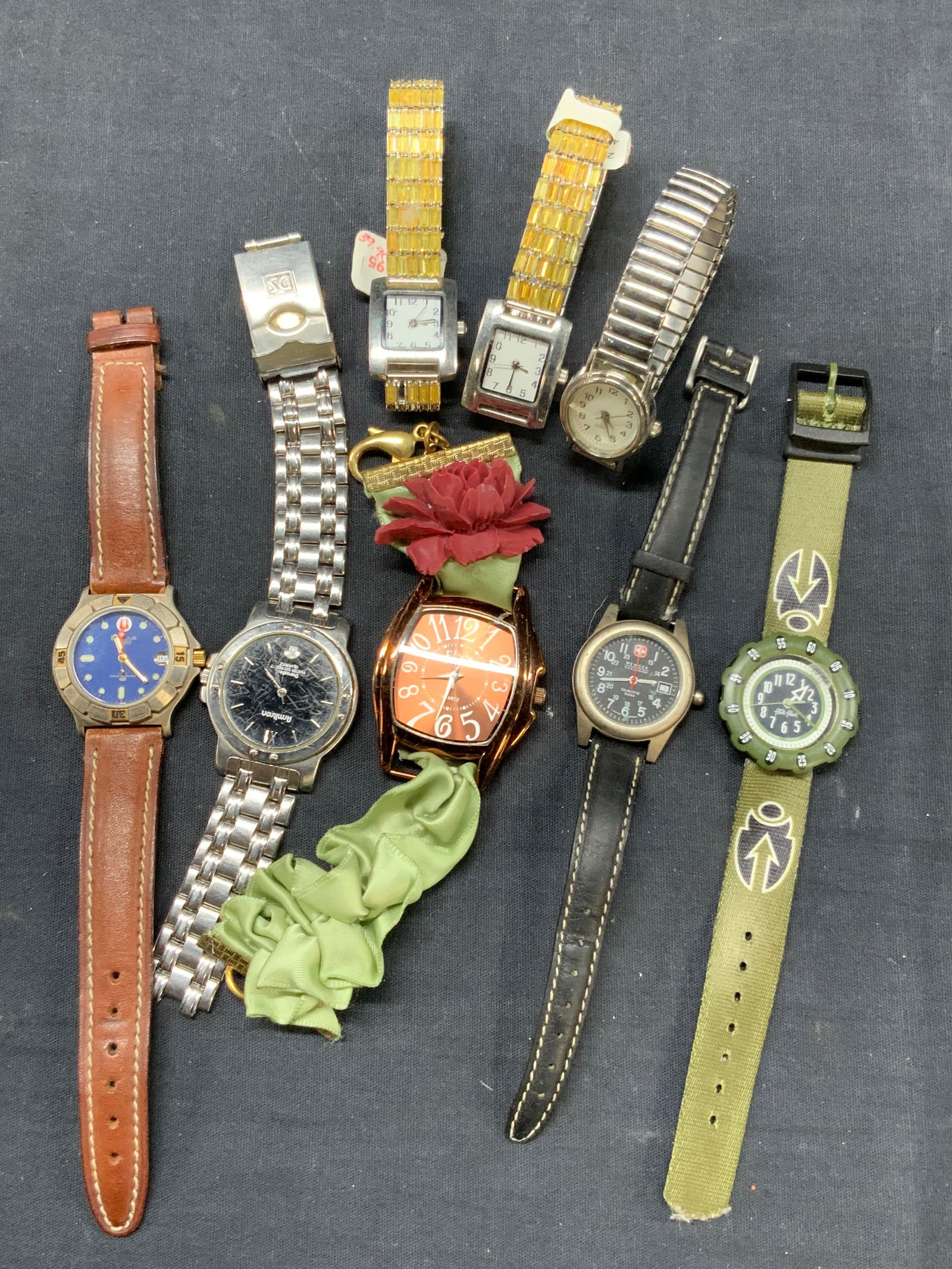 Lot 8 Wrist Watches, Durasteel, Elixir, Bulova + (1 of 15)