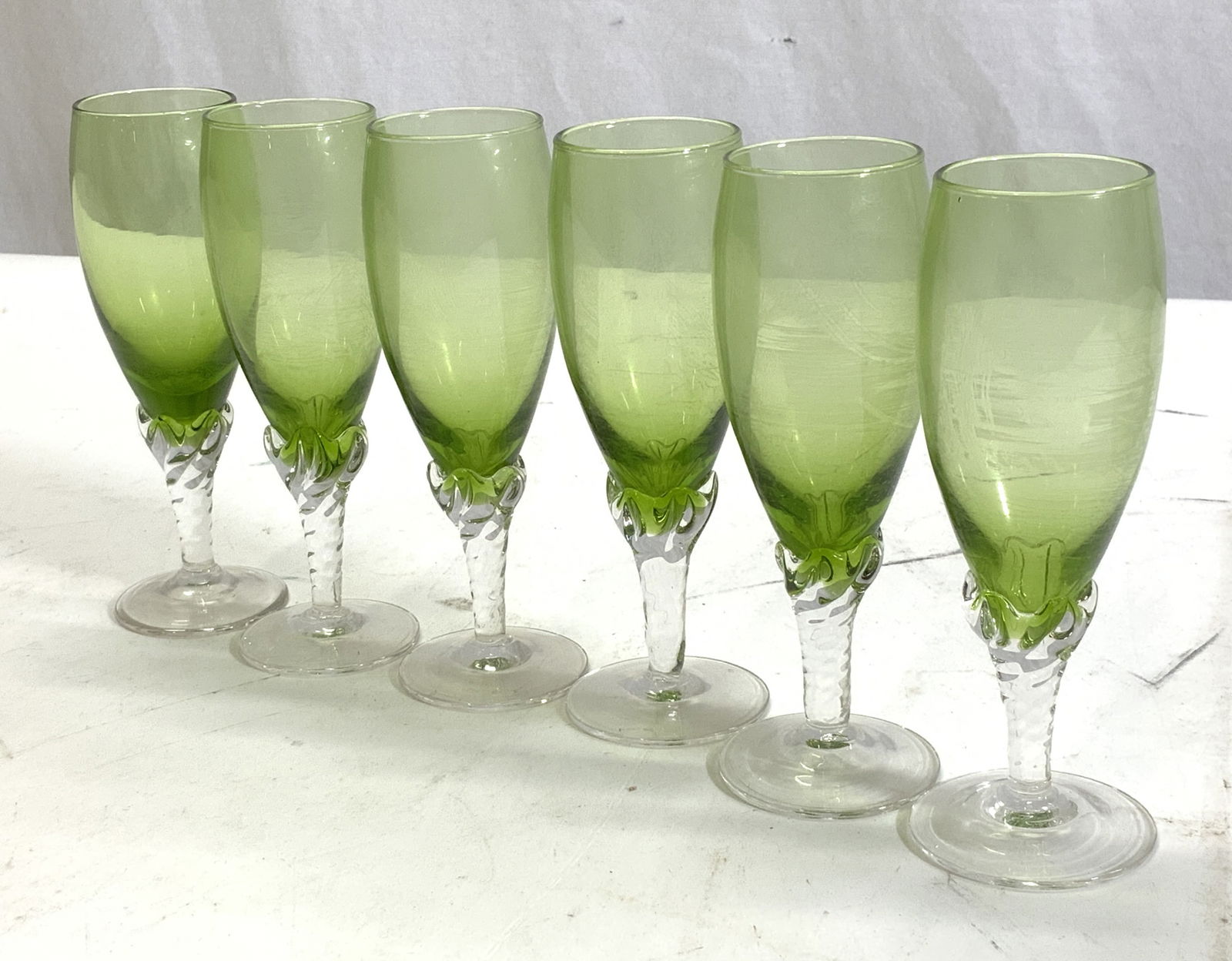 Set 6 Blown Glass Aperitif Stemware (1 of 6)