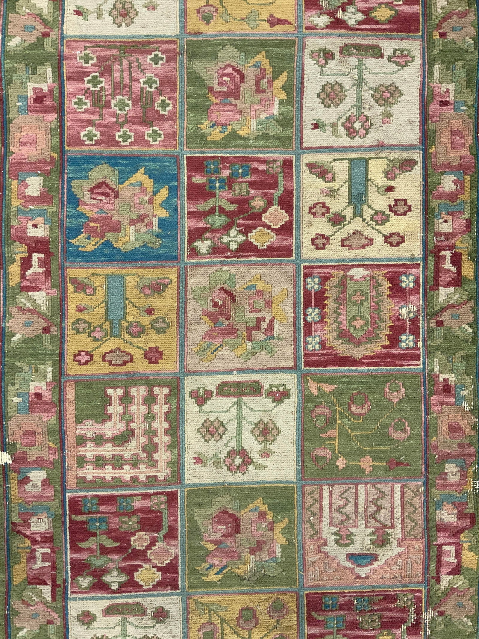 Vintage Handmade Fringed Wool Runner (1 of 8)