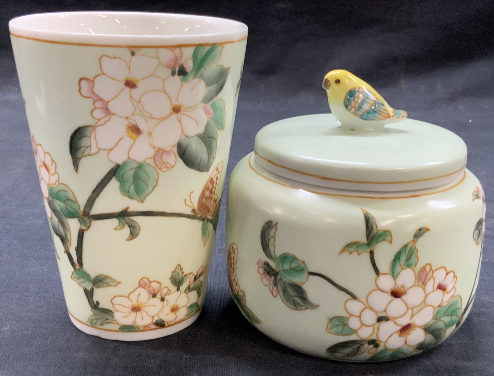 Set 2 Gumps Hand Painted Ceramic Table Accessories (1 of 7)