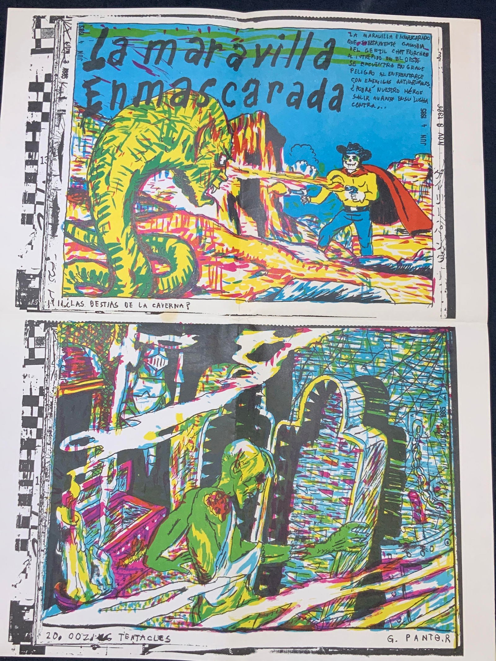 Gary Panter La Maravilla Enmascarad, 1986 Litho (1 of 9)