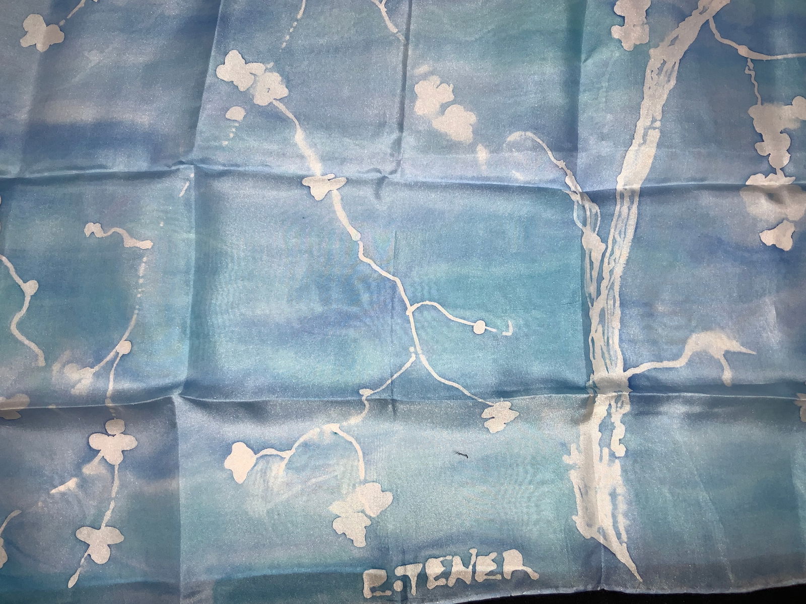 R.Tener Silk Floral Branches Pattern Scarf (1 of 6)