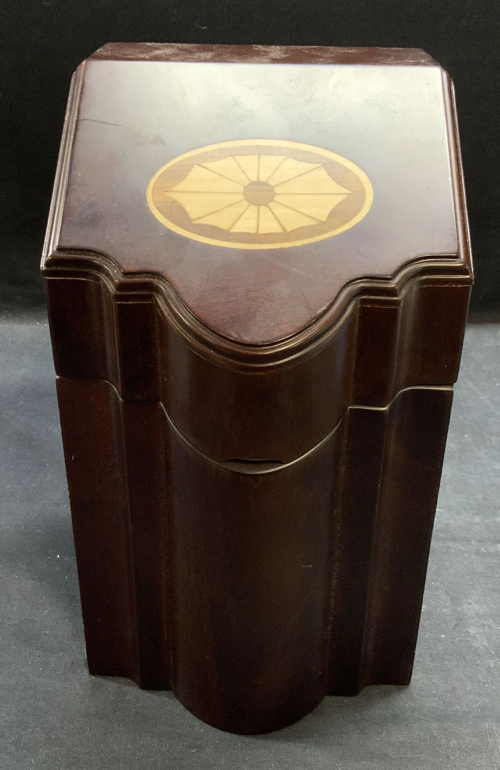 Bombay Company Wood Inlaid Marquetry Knife Box (1 of 6)