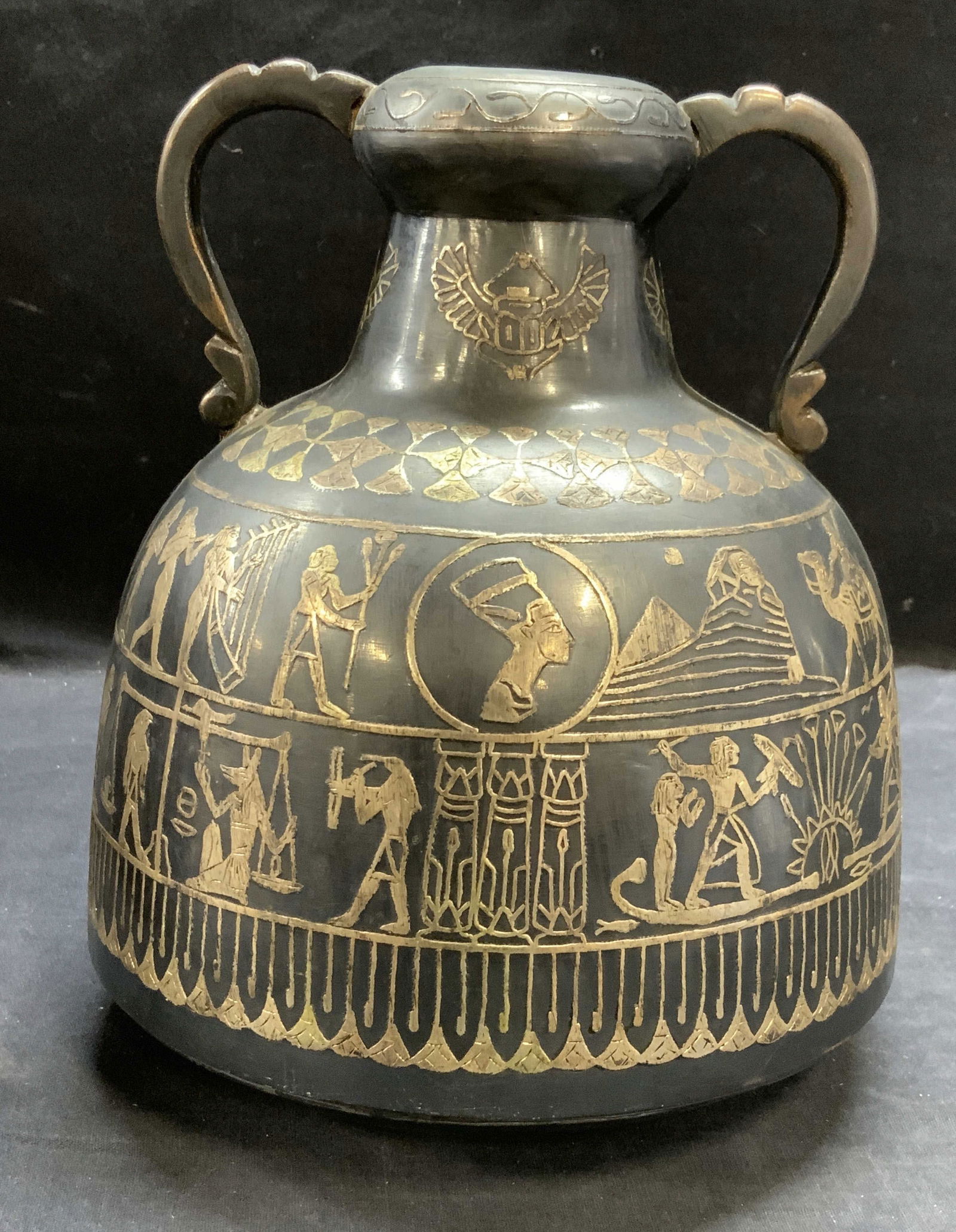 Vintage Silver Plated Egyptian Motif Urn (1 of 6)