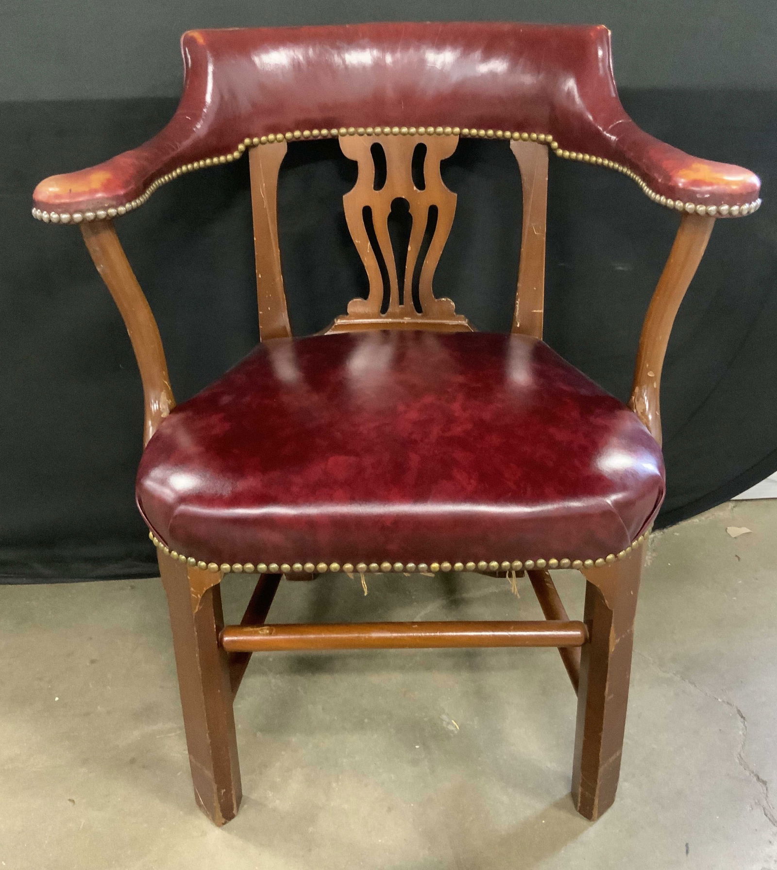 Vintage Red Leather Armchair (1 of 10)