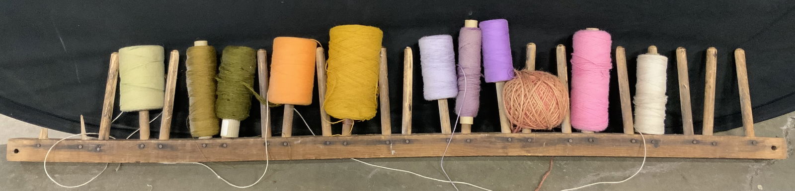 Vintage Handmade Wooden Spool Rack (1 of 8)