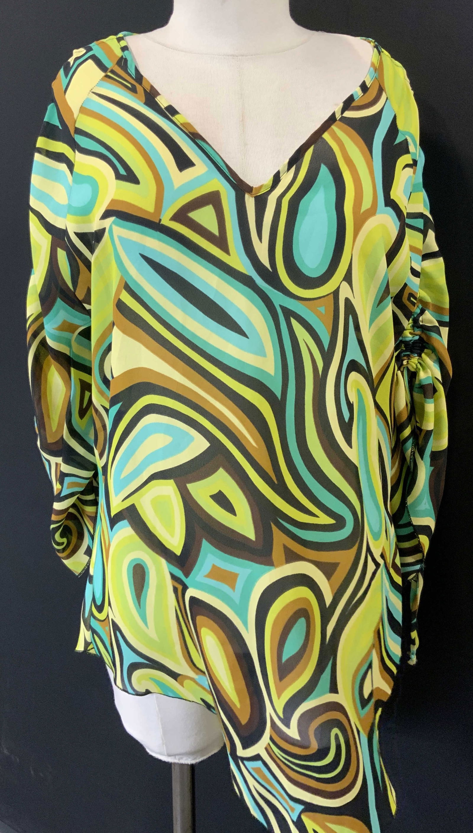 La Palapa Paisley Long Sleeve Blouse (1 of 6)