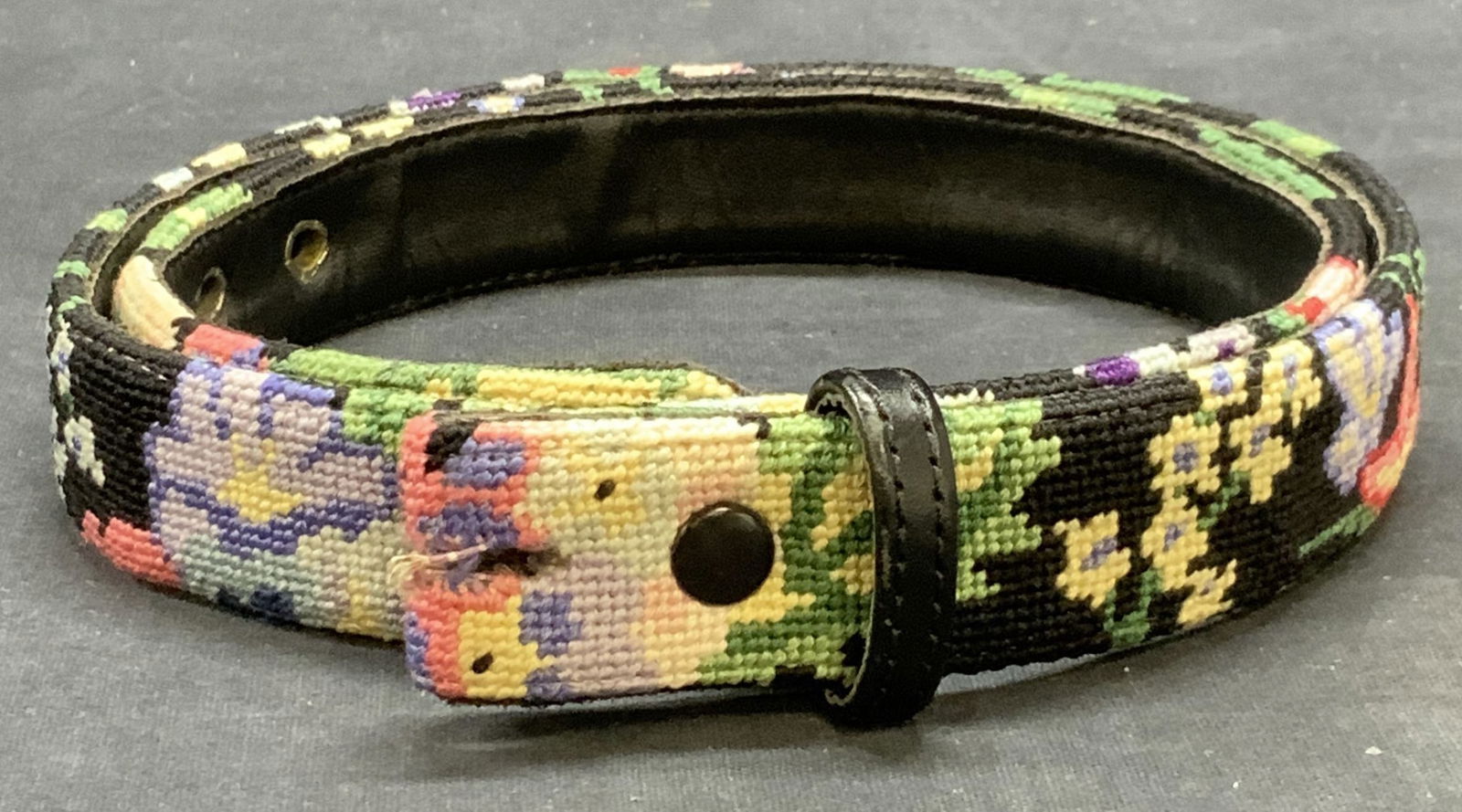 Vogue Accessories Custom Floral Needlepoint Belt (1 of 6)
