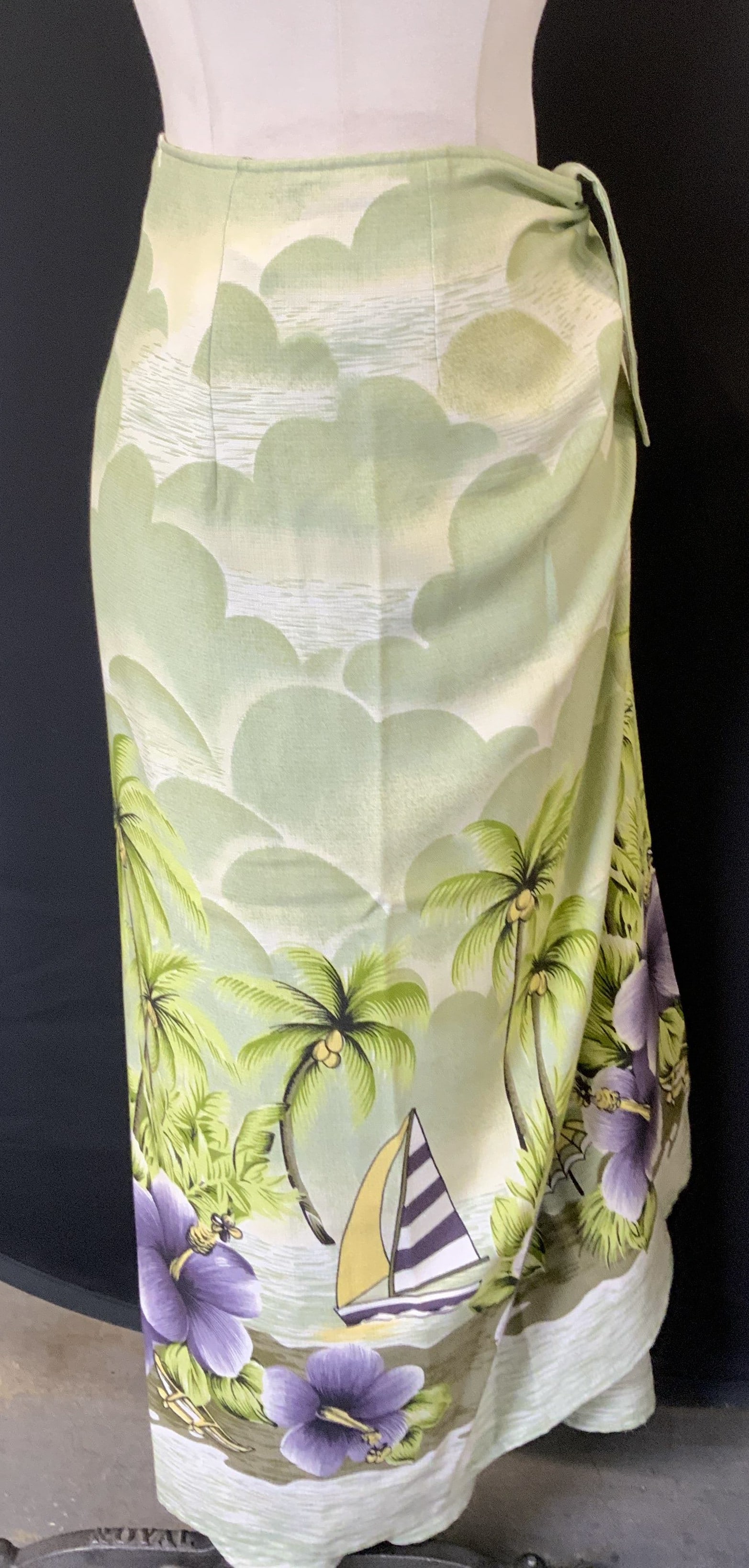 Tommy Bahama Silk Hawaiian Wrap Skirt (1 of 8)
