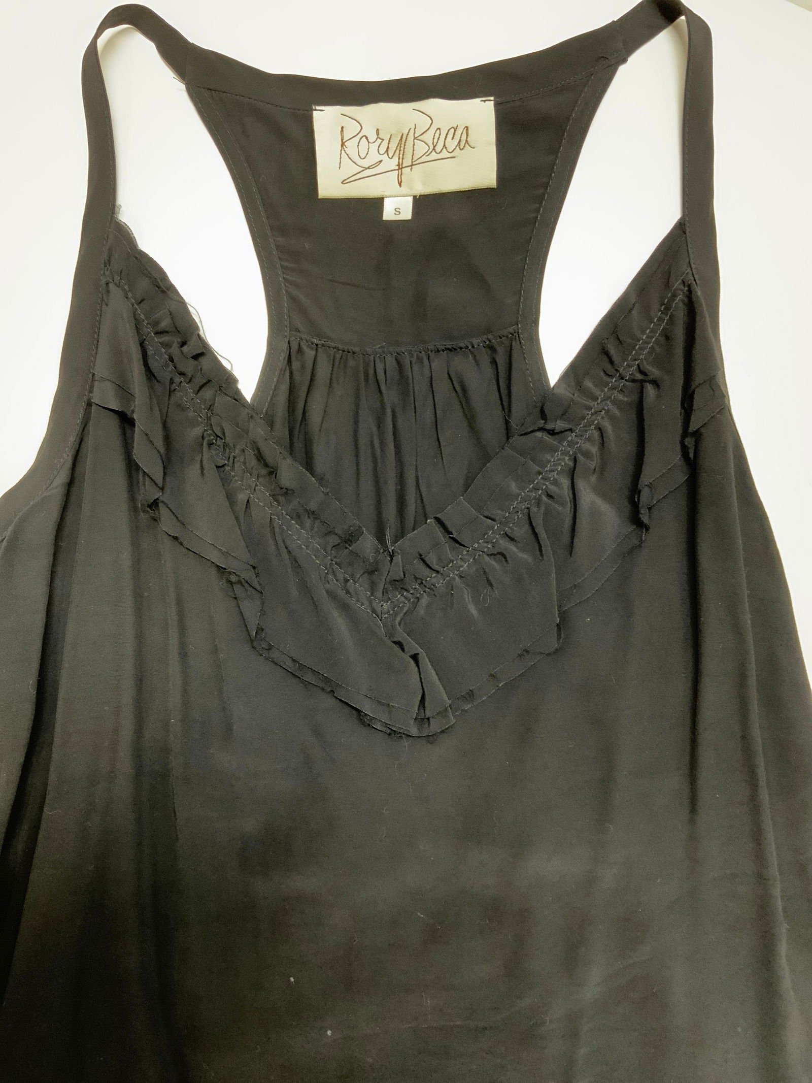 Rory Beca Black T- Back Blouse, USA (1 of 6)