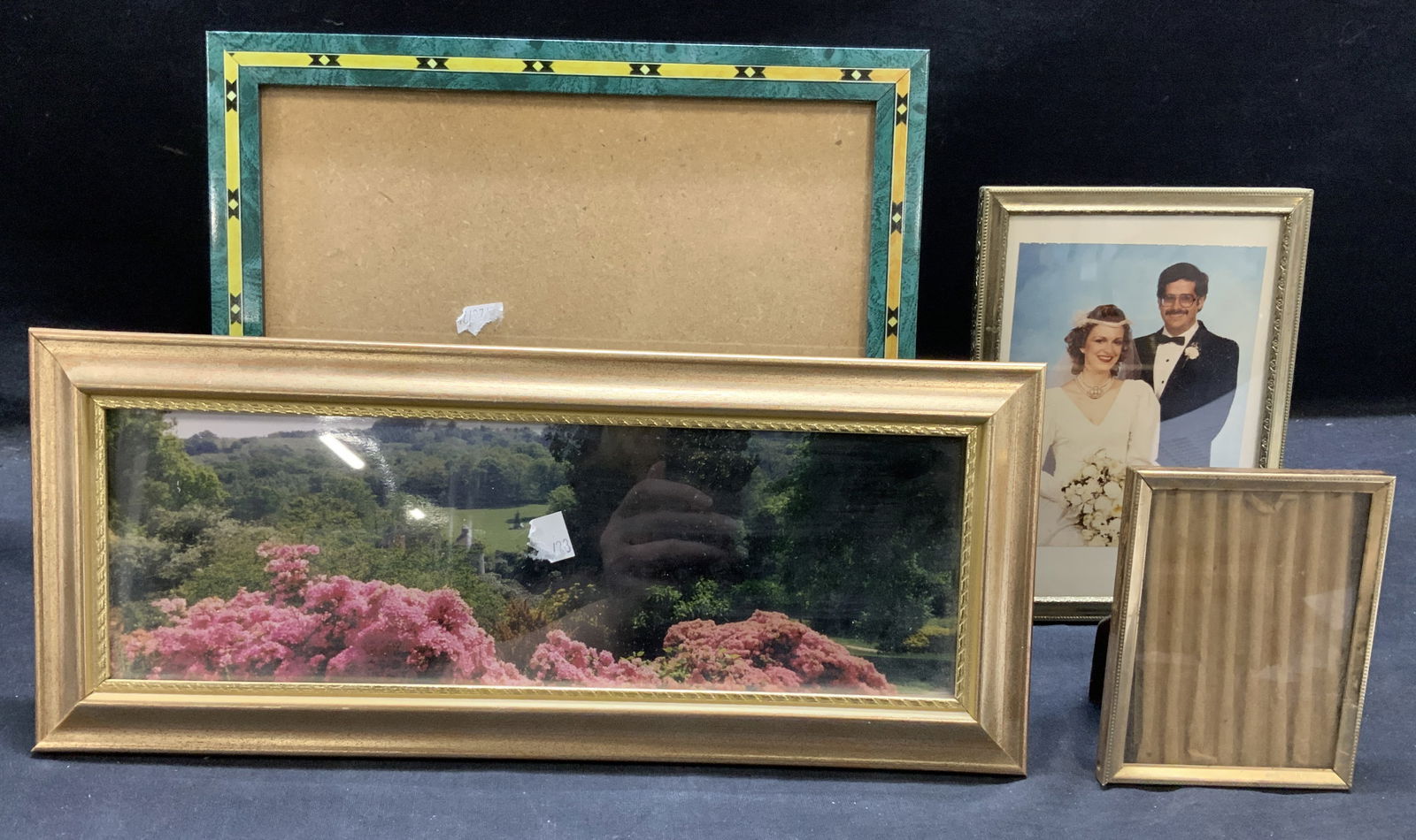 Lot 4 Wood Style & Gold Tone Picture Frames (1 of 9)