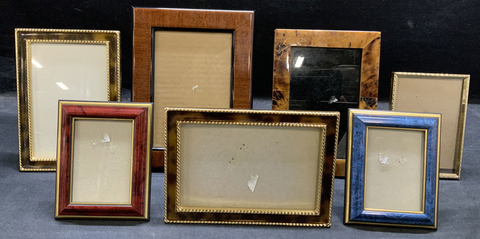 Lot 7 Wood Style & Gold Tone Picture Frames (1 of 9)