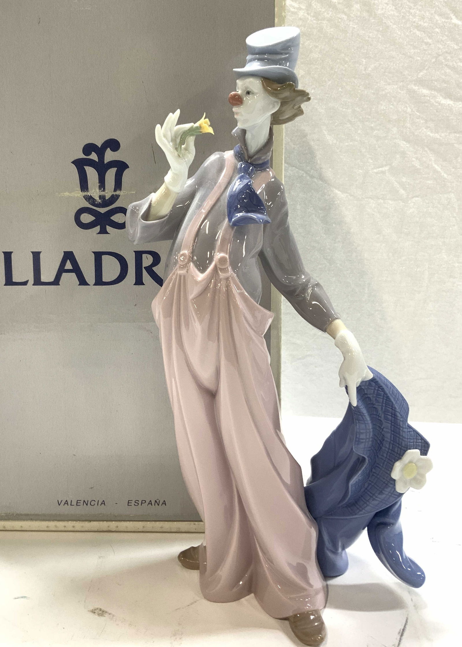 LLADRO Porcelain Clown Figural, Spain W Orig Box (1 of 8)