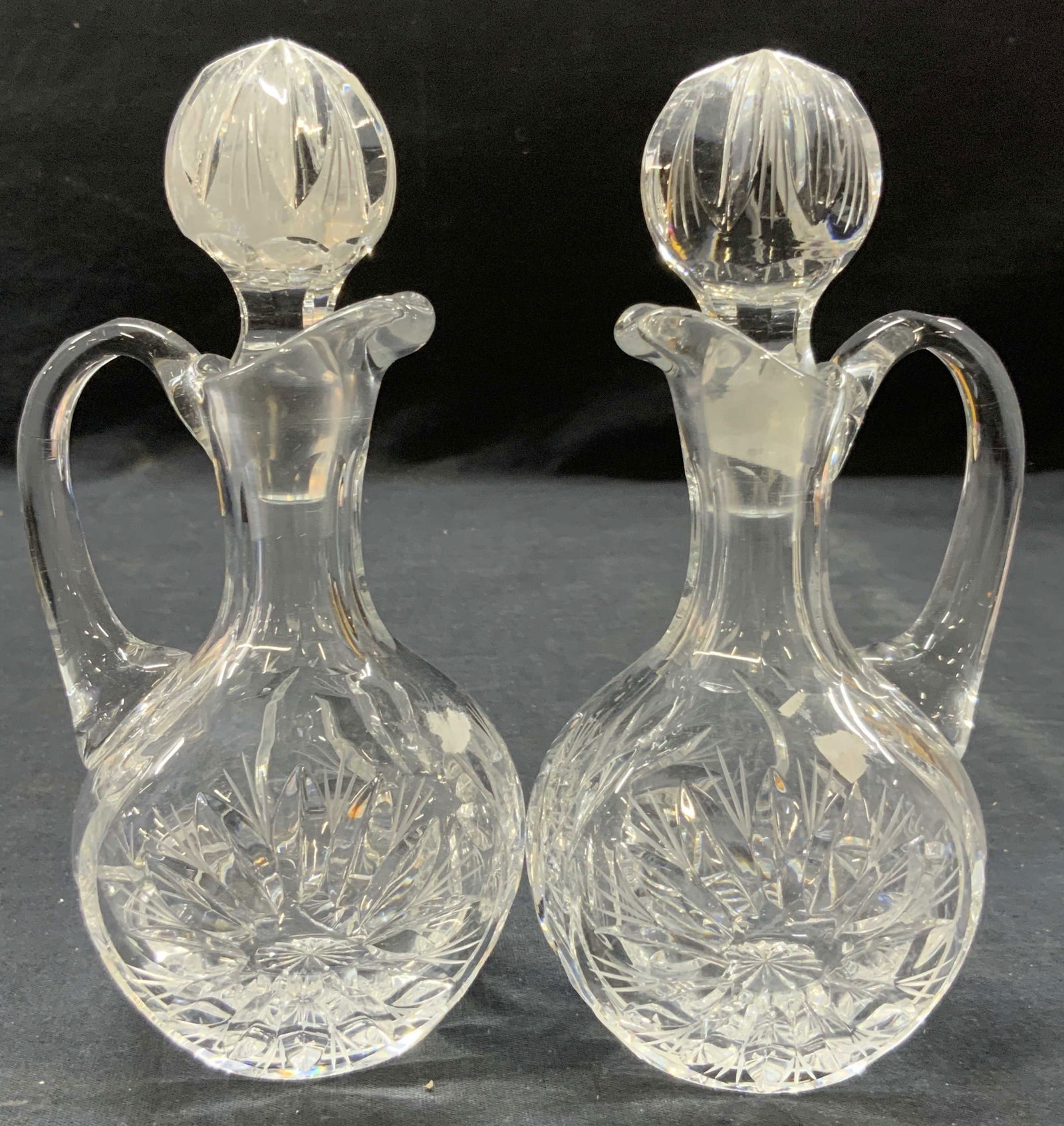 Pr Cut Crystal Oil & Vinegar Bottles (1 of 7)