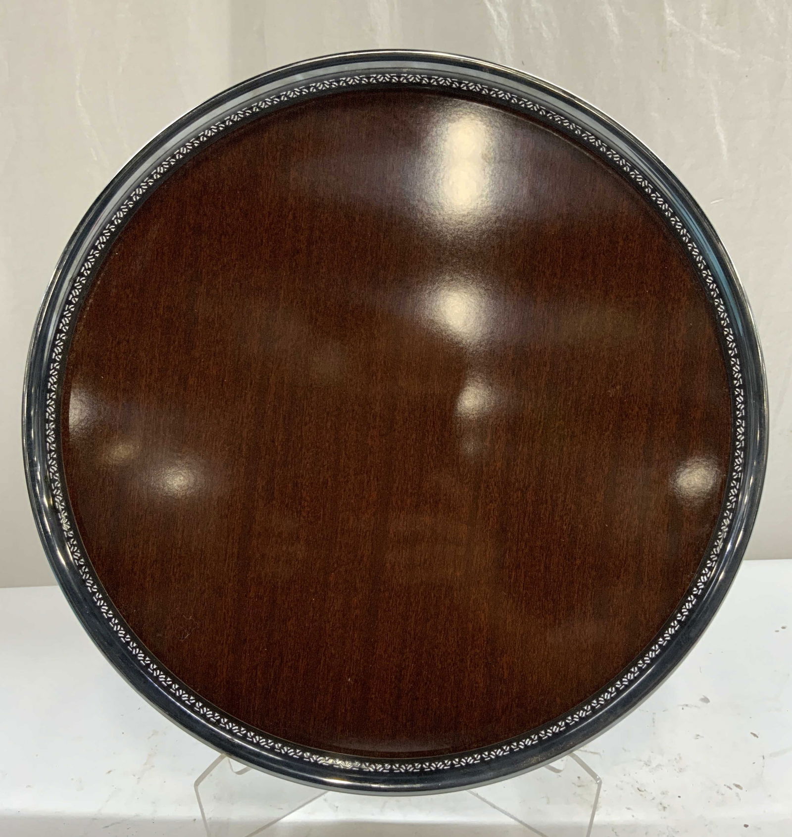 CRESCENT FORMICA Silver Plate Edge Laminated Tray (1 of 6)