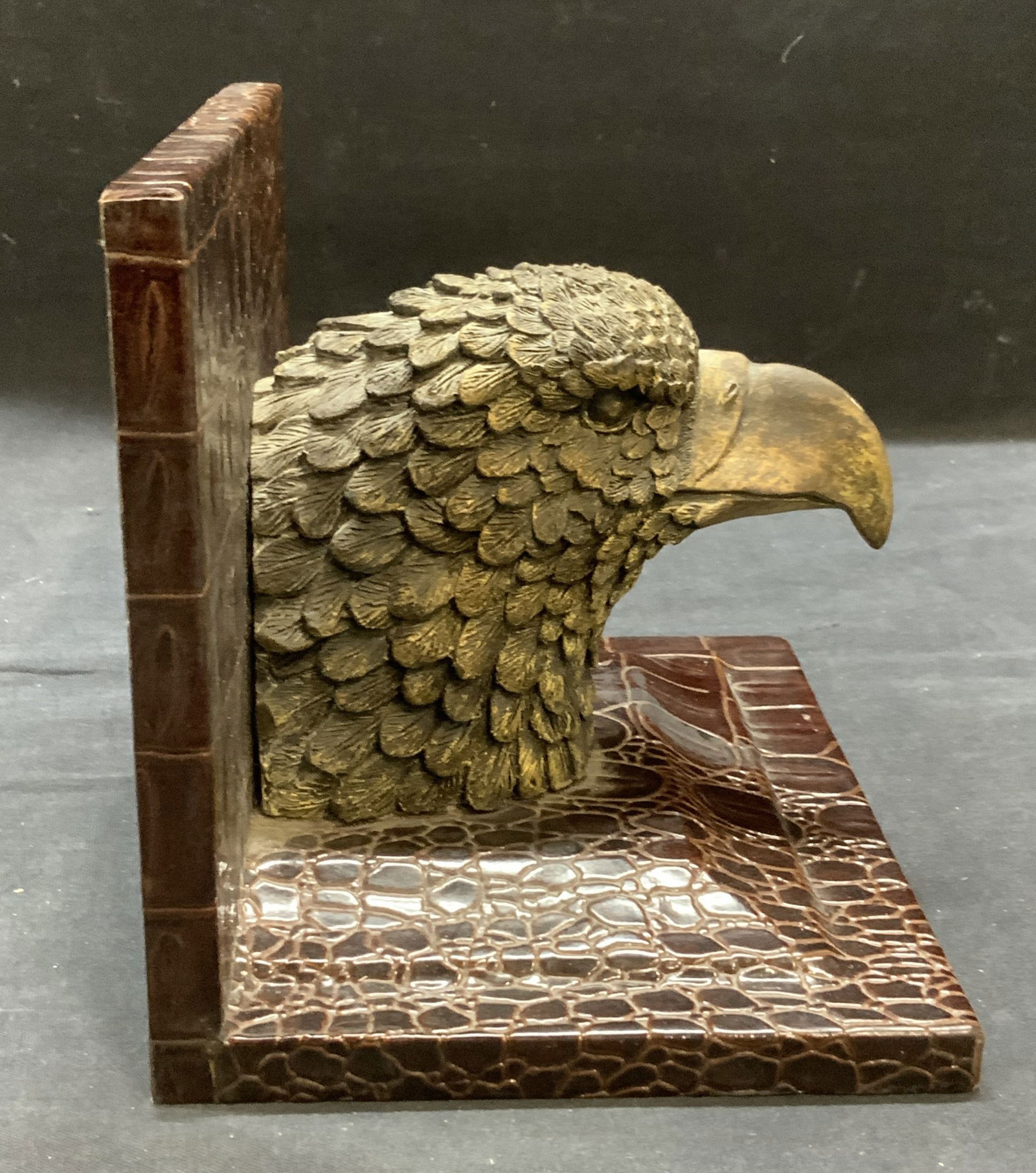 Vintage Leather Eagle Head Bookend (1 of 6)