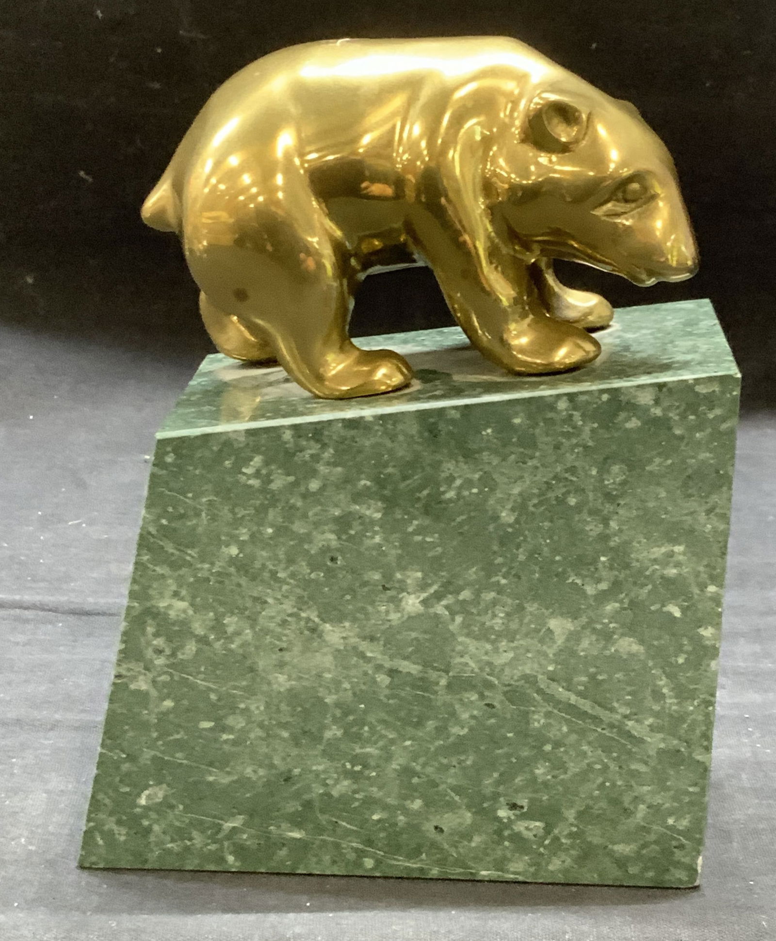 Gold Tone & Stone Bear Figural (1 of 6)
