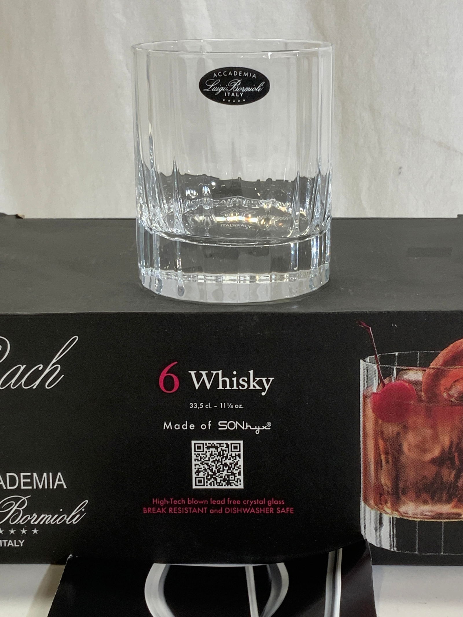 6 Luigi Bormioli Crystal Whisky Tumblers, Italy (1 of 7)