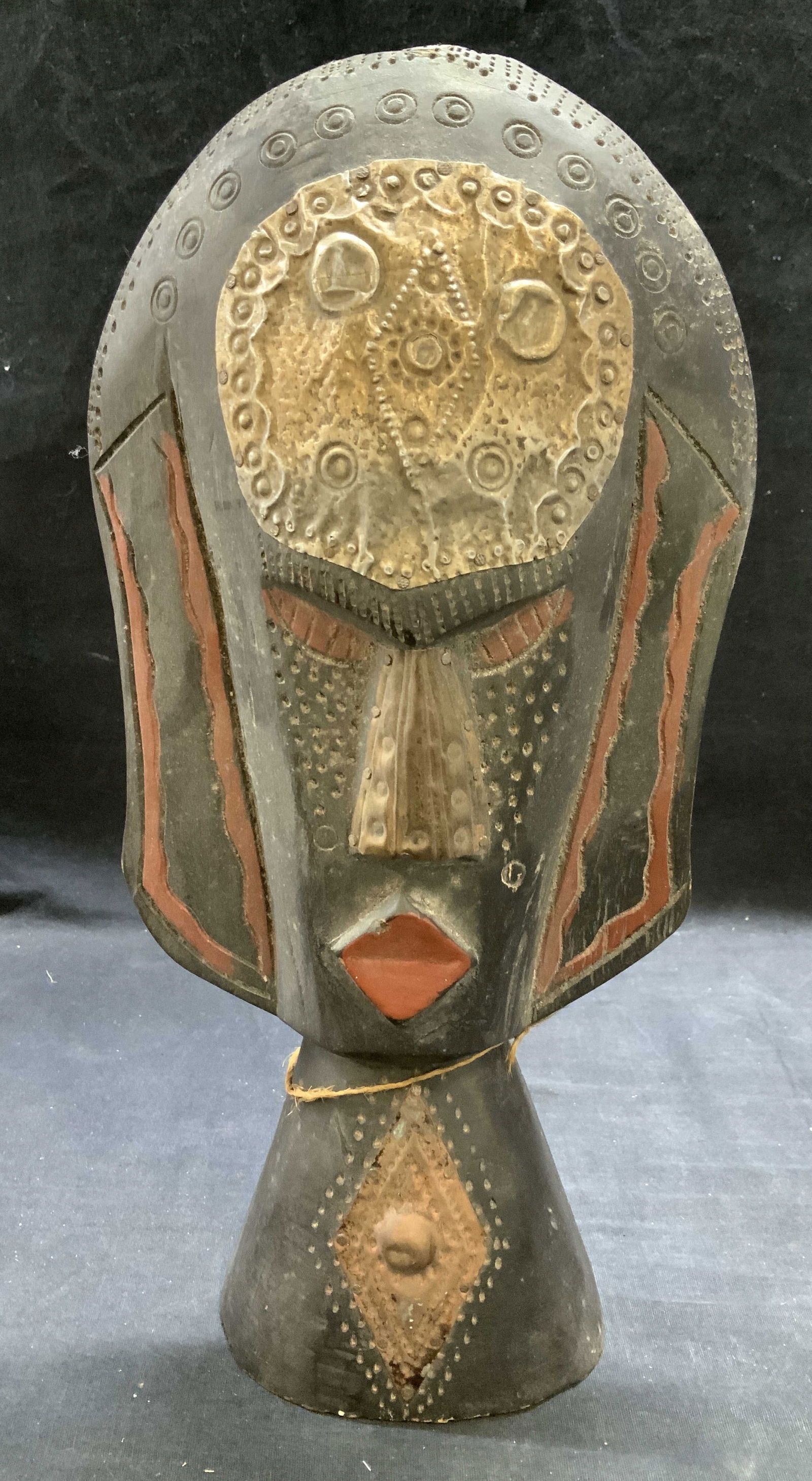 Vintage Carved Wood Tribal Head Figural (1 of 6)