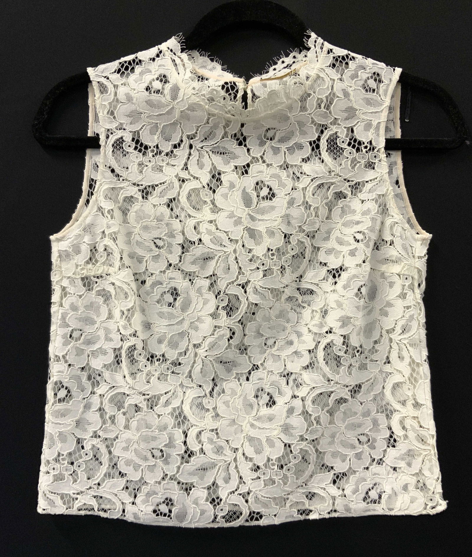 YVES Saint Laurent Paris Cotton Blend Lace Tank (1 of 6)