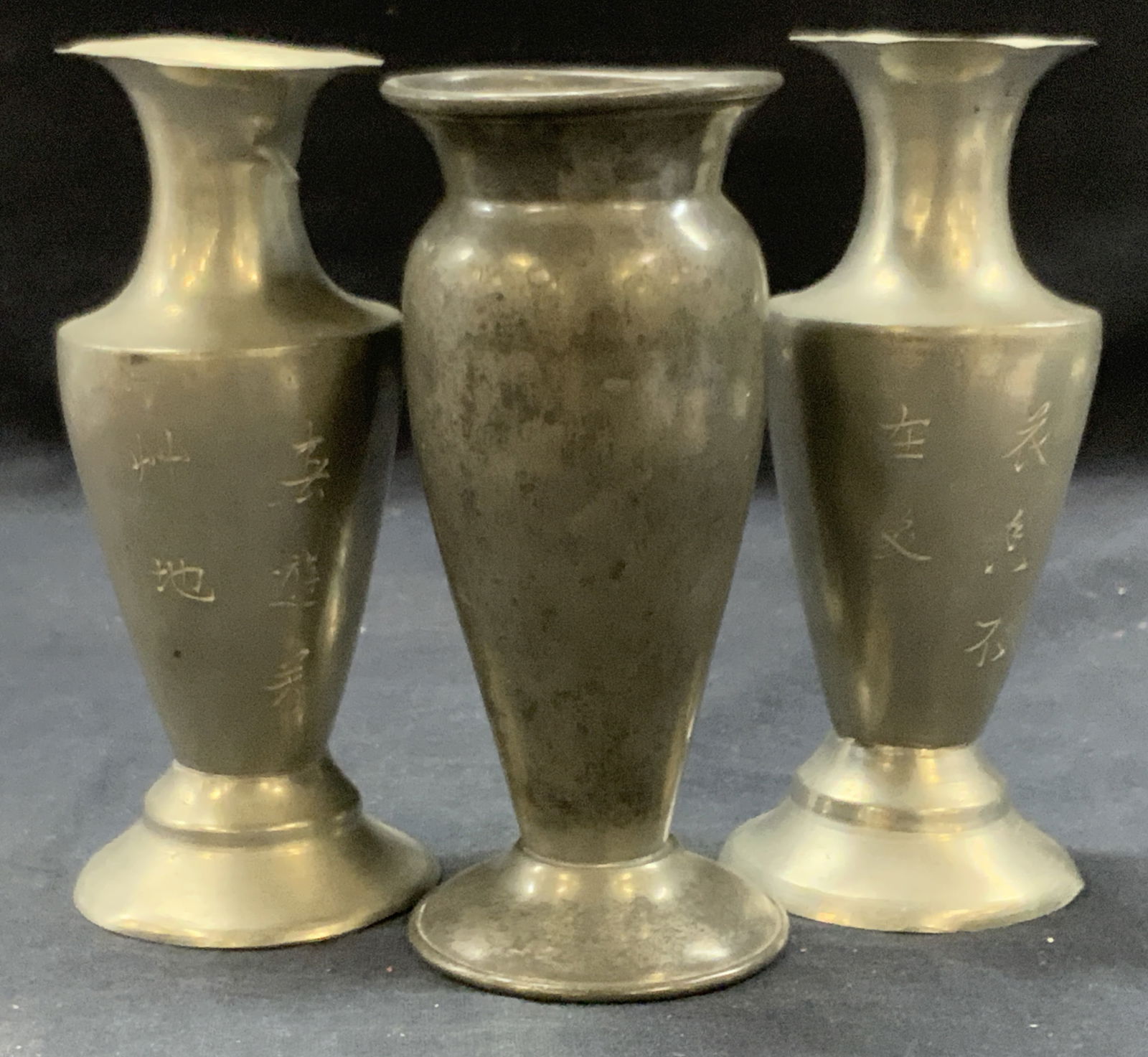 Lot 3 Stamped Asian Pewter Vessels (1 of 8)