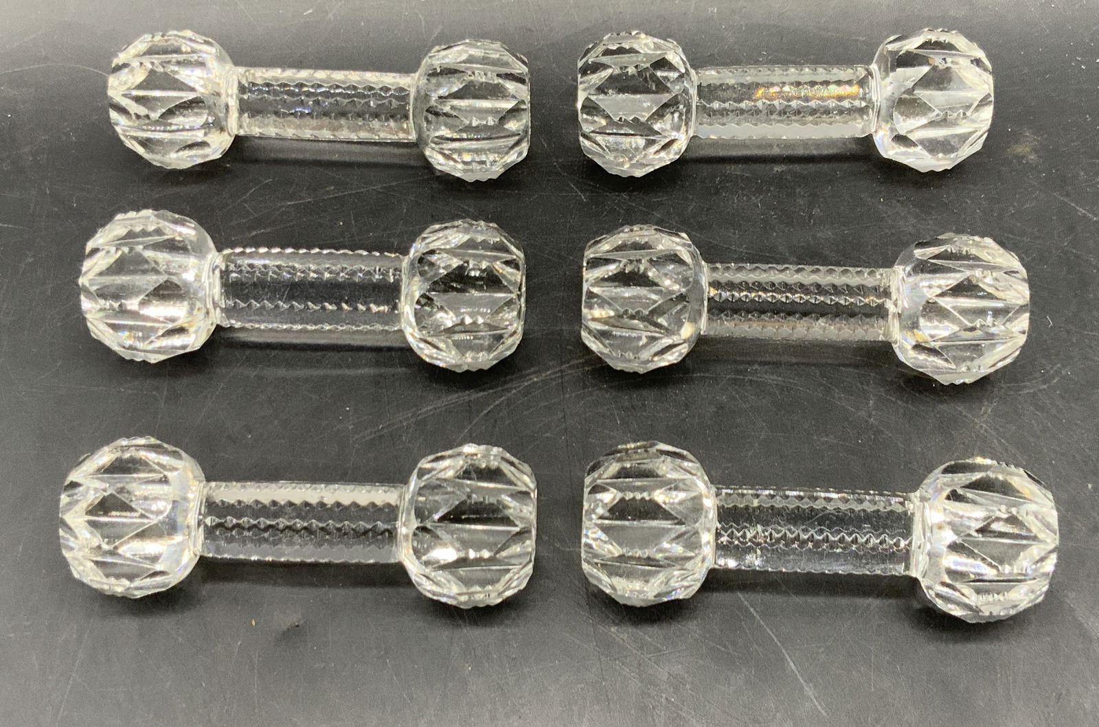 Set 6 Cut Crystal Knife Rests (1 of 8)