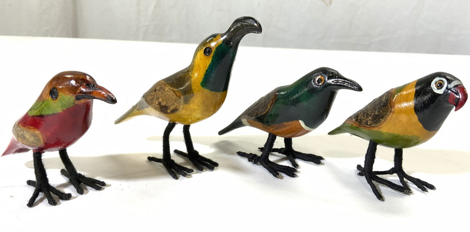 Lot 4 Carved Wooden Bird Figures KENYA (1 of 7)