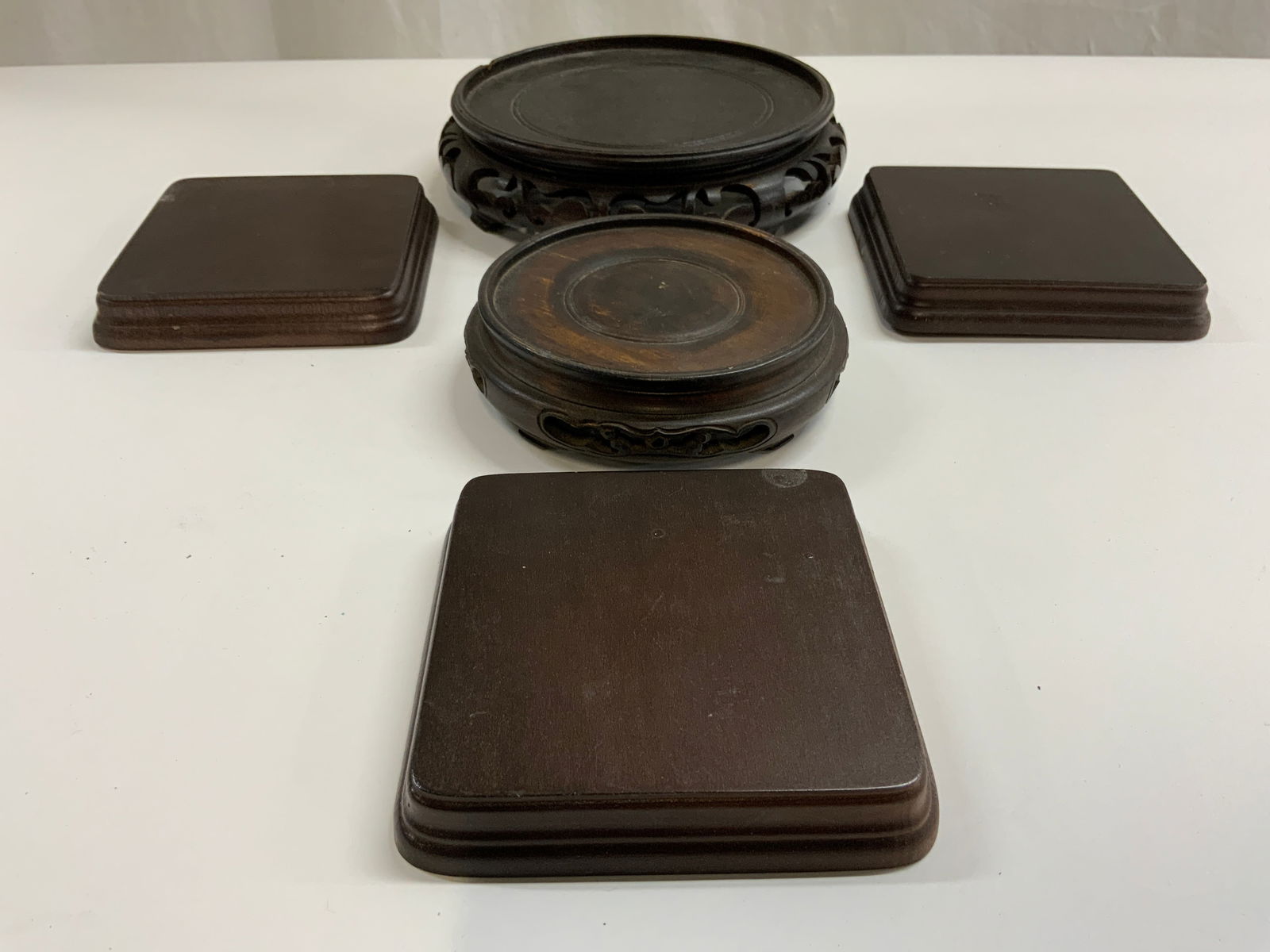 Lot 5 Carved Wooden Asian Stands (1 of 6)