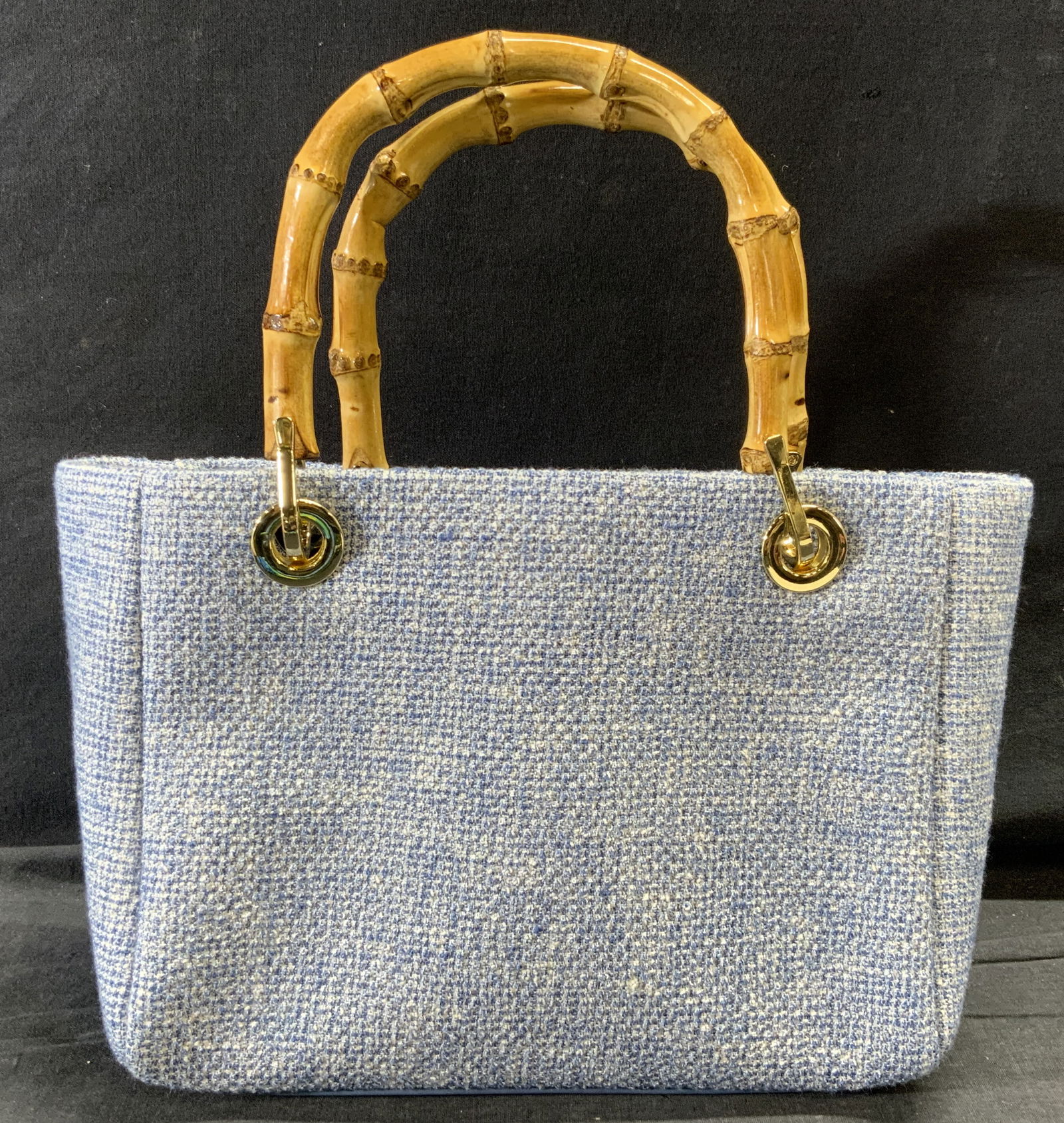 J. MCLAUGHLIN Canvas Bamboo Top Handle Bag (1 of 7)