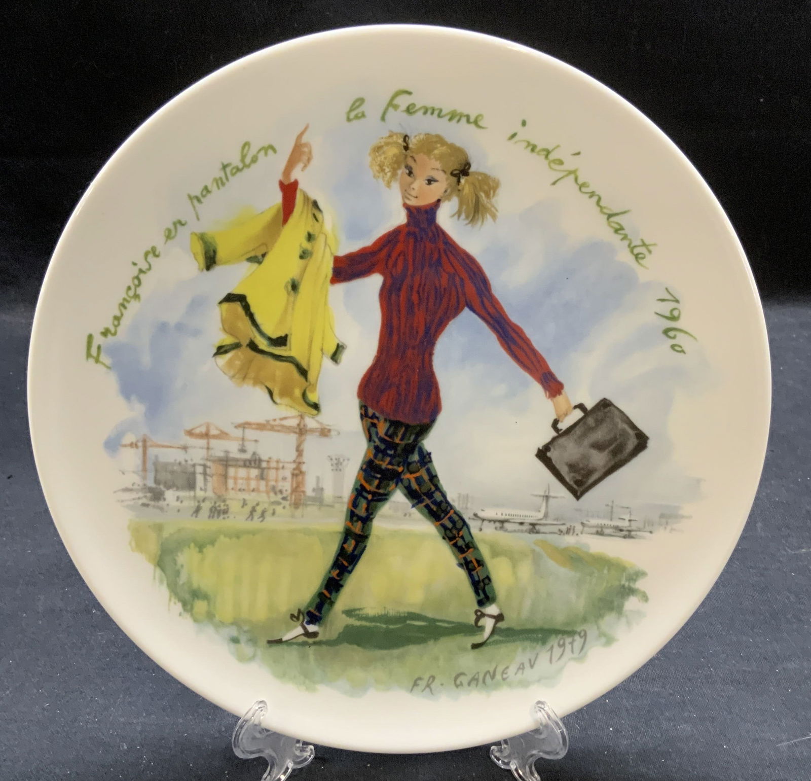 Lm Ed D ARCEAU Limoges Porcelain Femmes Plate 1979 (1 of 8)