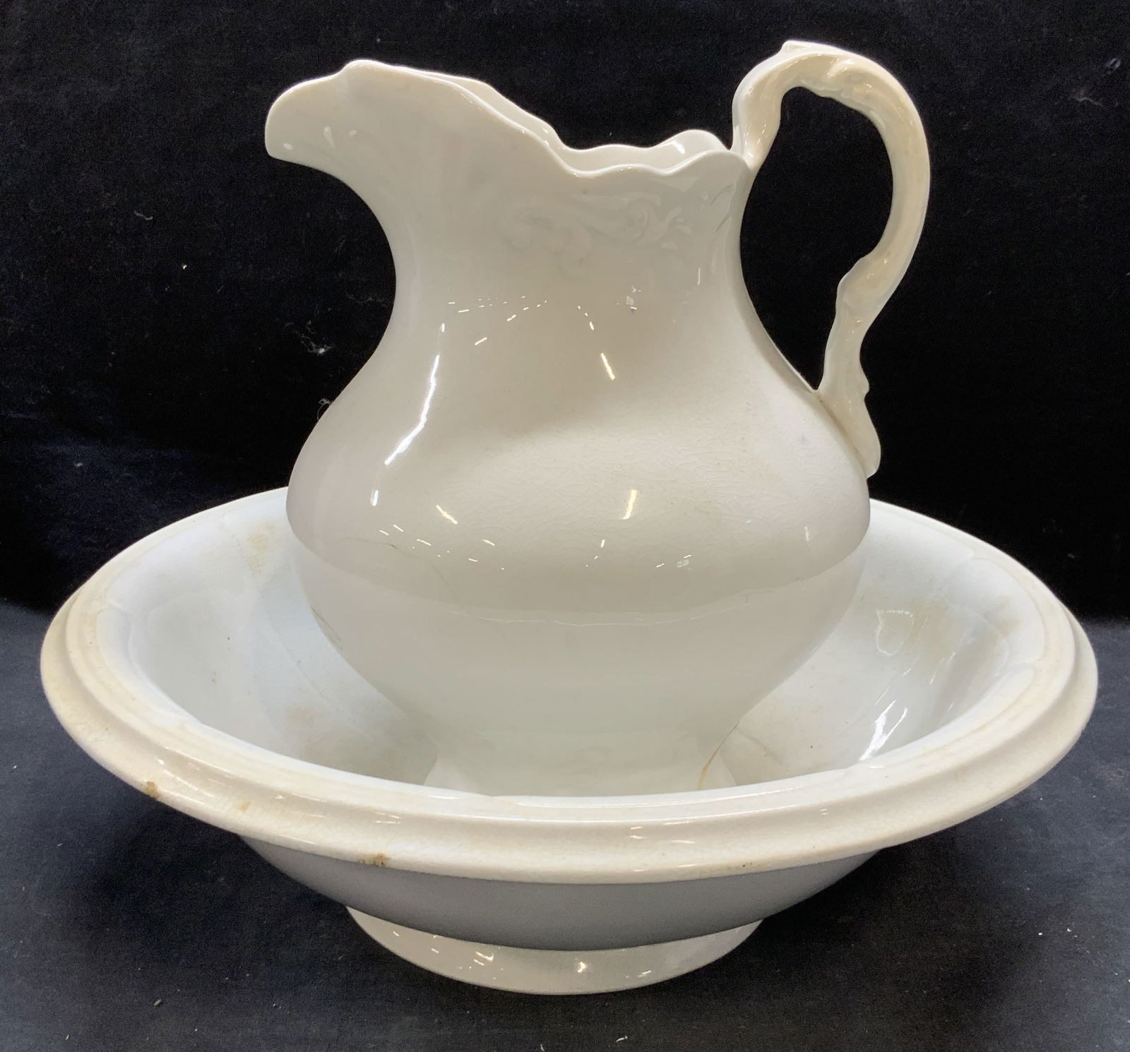 Antique Mellor & Co Ironstone Pitcher & Bowl (1 of 11)