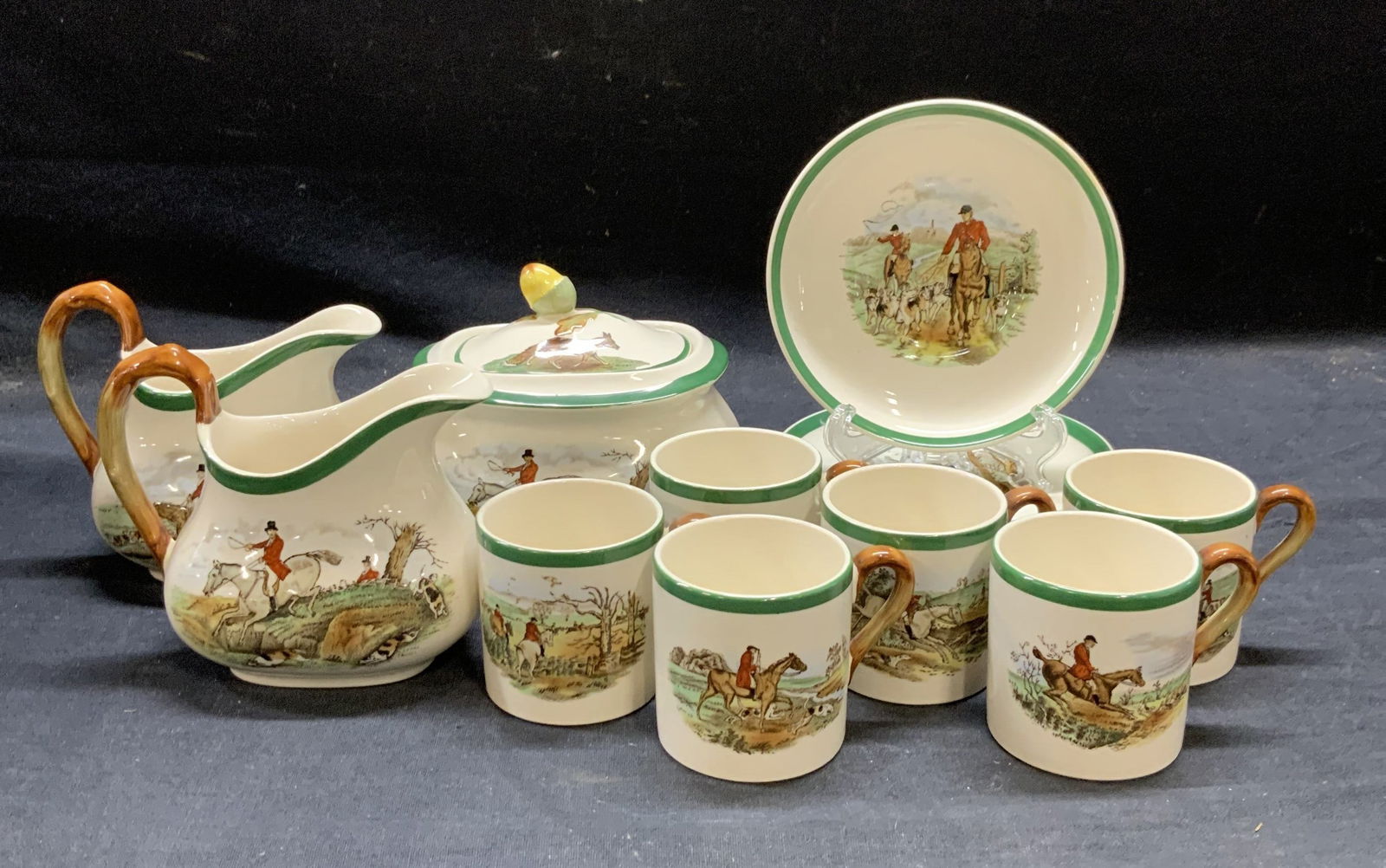 Set 15 Vtg Spode The Hunt Porcelain Tableware (1 of 10)